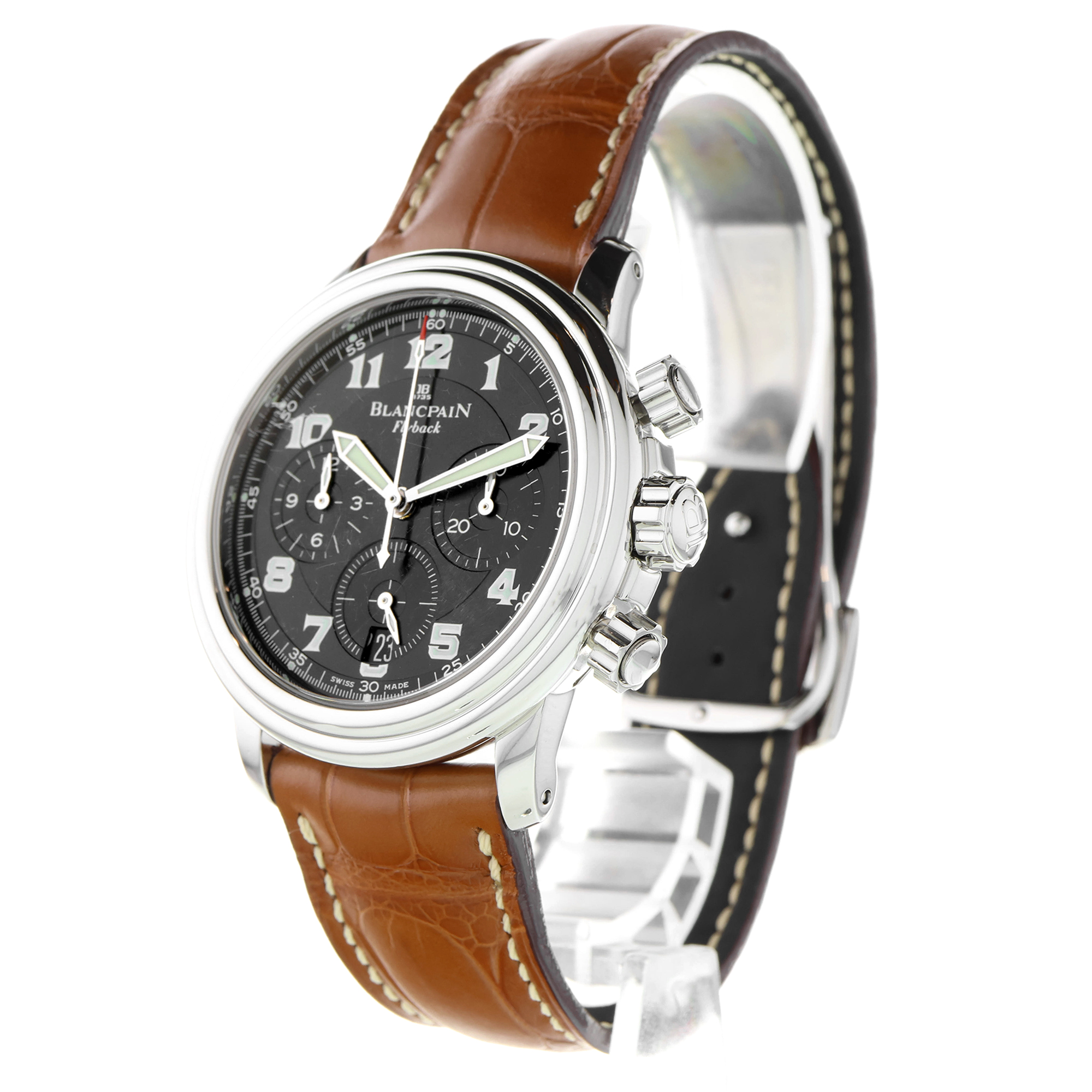 Blancpain Léman Fly-Back 2185F New factory leather strap thumbnail 2