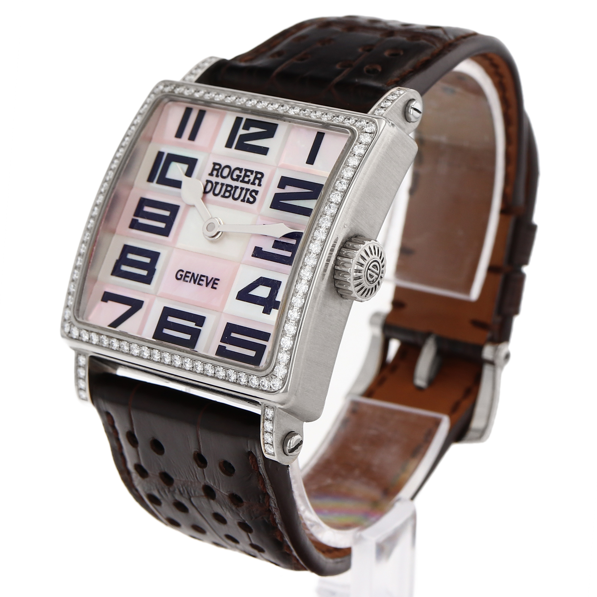 Roger Dubuis Golden Square G34980 Factory Mother of Pearl Diamond Ladies Watch thumbnail 4