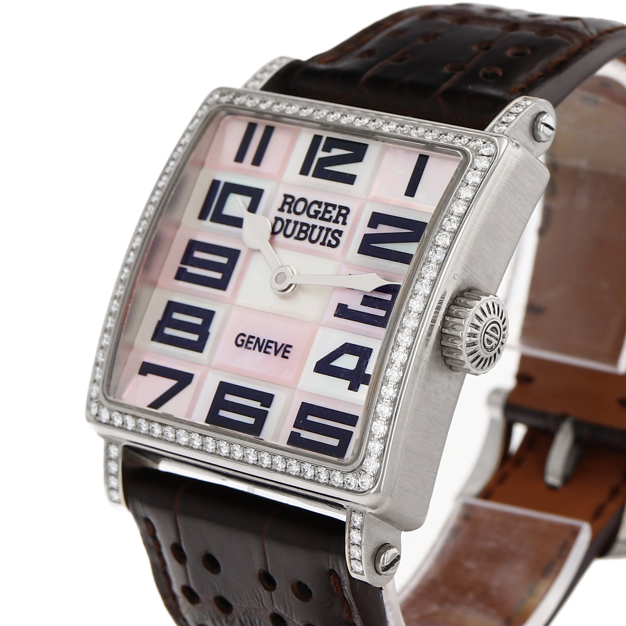 Roger Dubuis Golden Square G34980 Factory Mother of Pearl Diamond Ladies Watch thumbnail 5