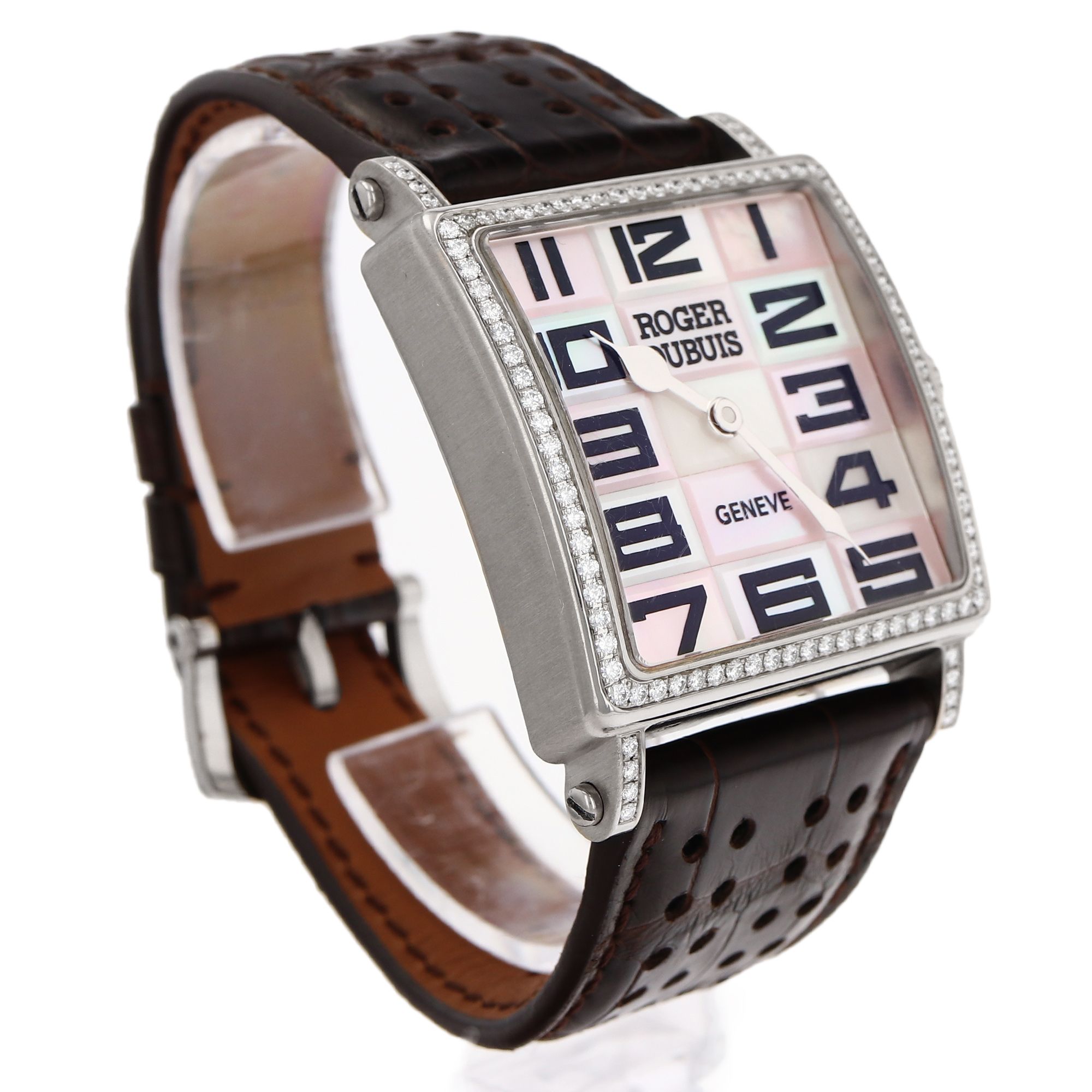 Roger Dubuis Golden Square G34980 Factory Mother of Pearl Diamond Ladies Watch thumbnail 6