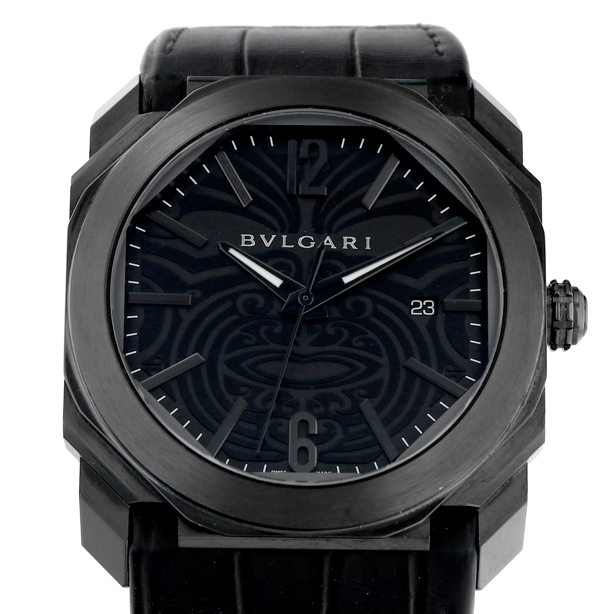 Bulgari Octo Solotempo 41 102249 Steel PVD Gerald Genta All Black Automatic thumbnail 1