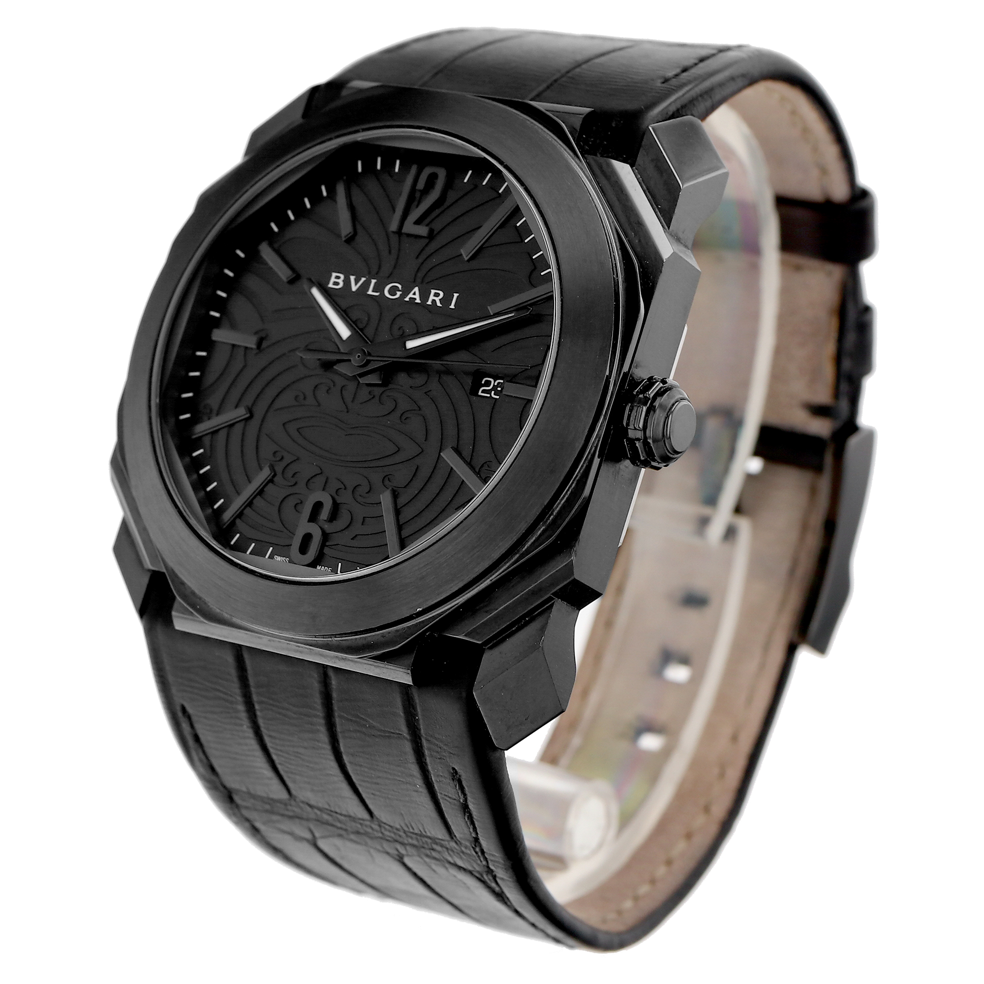 Bulgari Octo Solotempo 41 102249 Steel PVD Gerald Genta All Black Automatic thumbnail 2