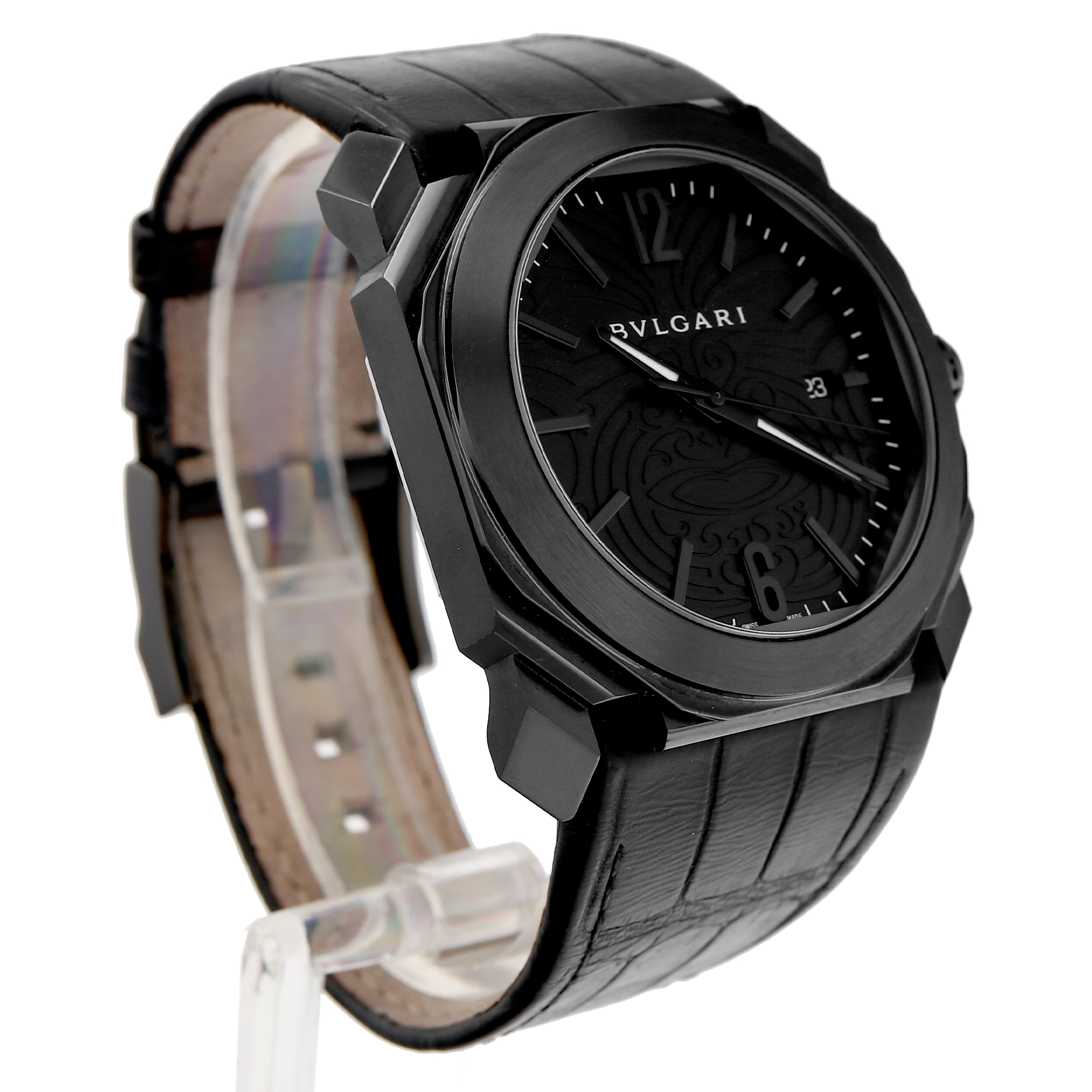 Bulgari Octo Solotempo 41 102249 Steel PVD Gerald Genta All Black Automatic thumbnail 4