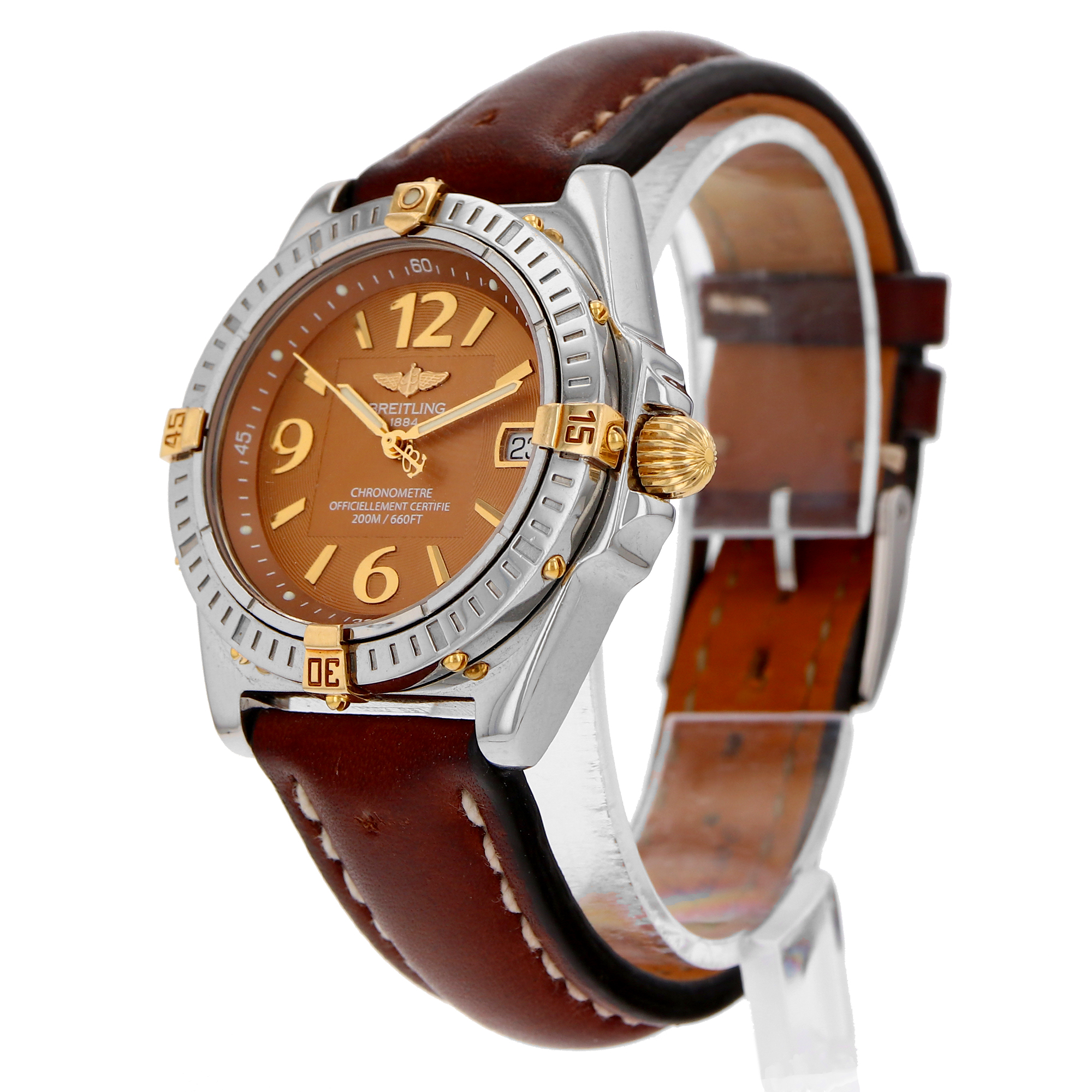 Breitling Callisto B77346 Brown Arabic Dial Steel & 18K Yellow Gold Automatic thumbnail 2