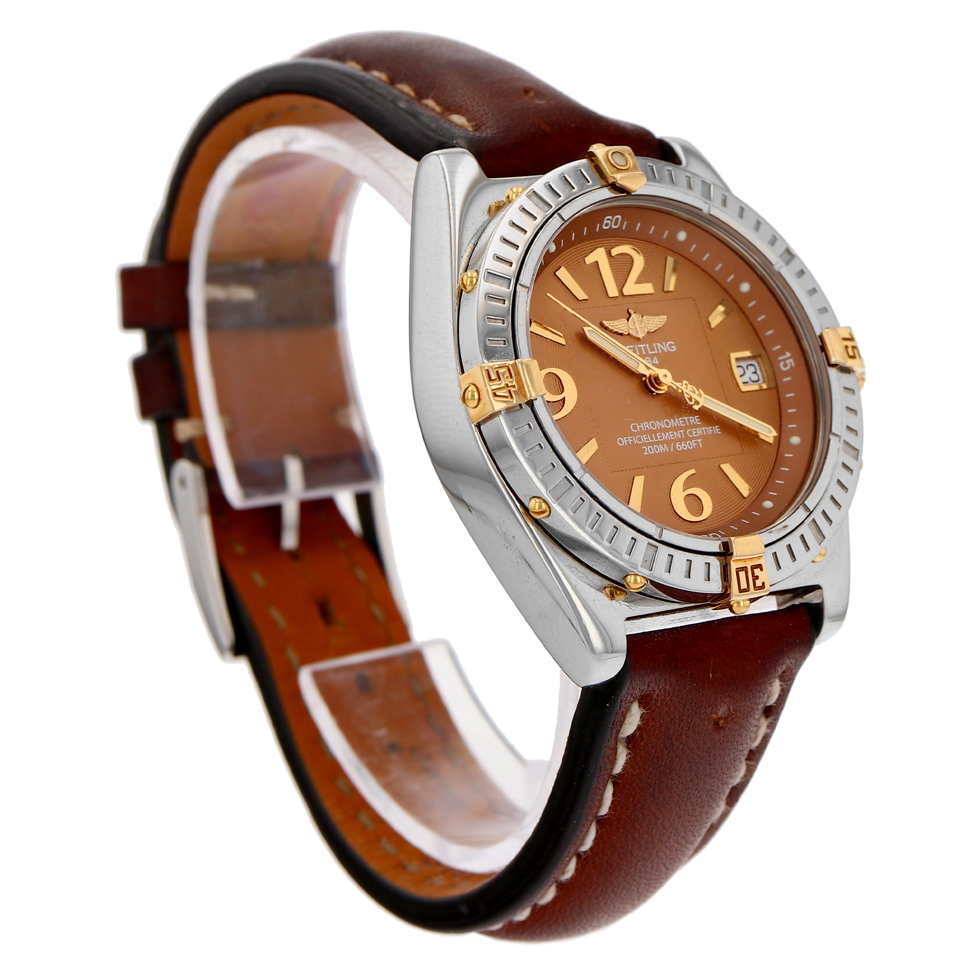 Breitling Callisto B77346 Brown Arabic Dial Steel & 18K Yellow Gold Automatic thumbnail 4