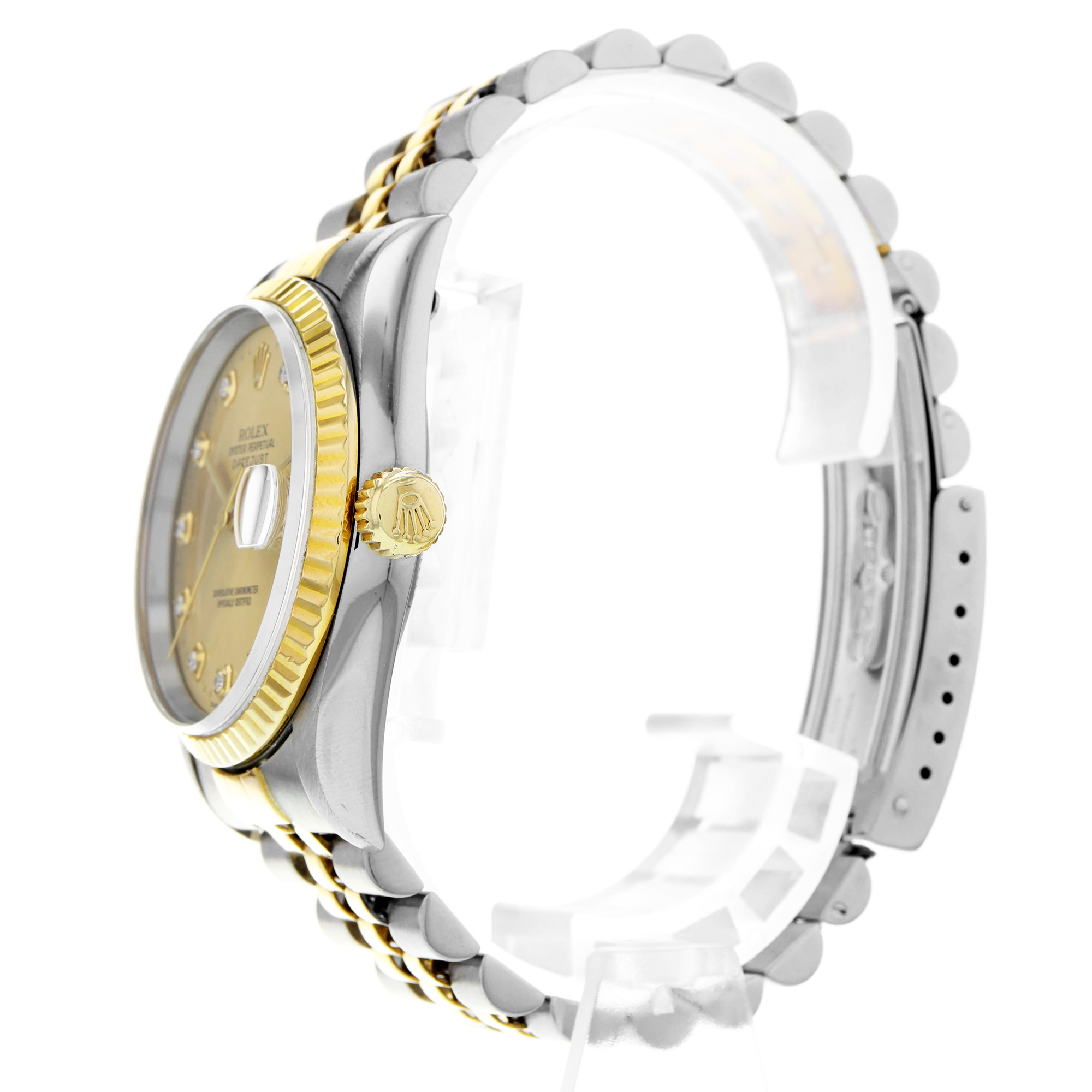 Rolex Datejust 36 16233G Factory Diamond Dial Jubilee Date 18K thumbnail 5