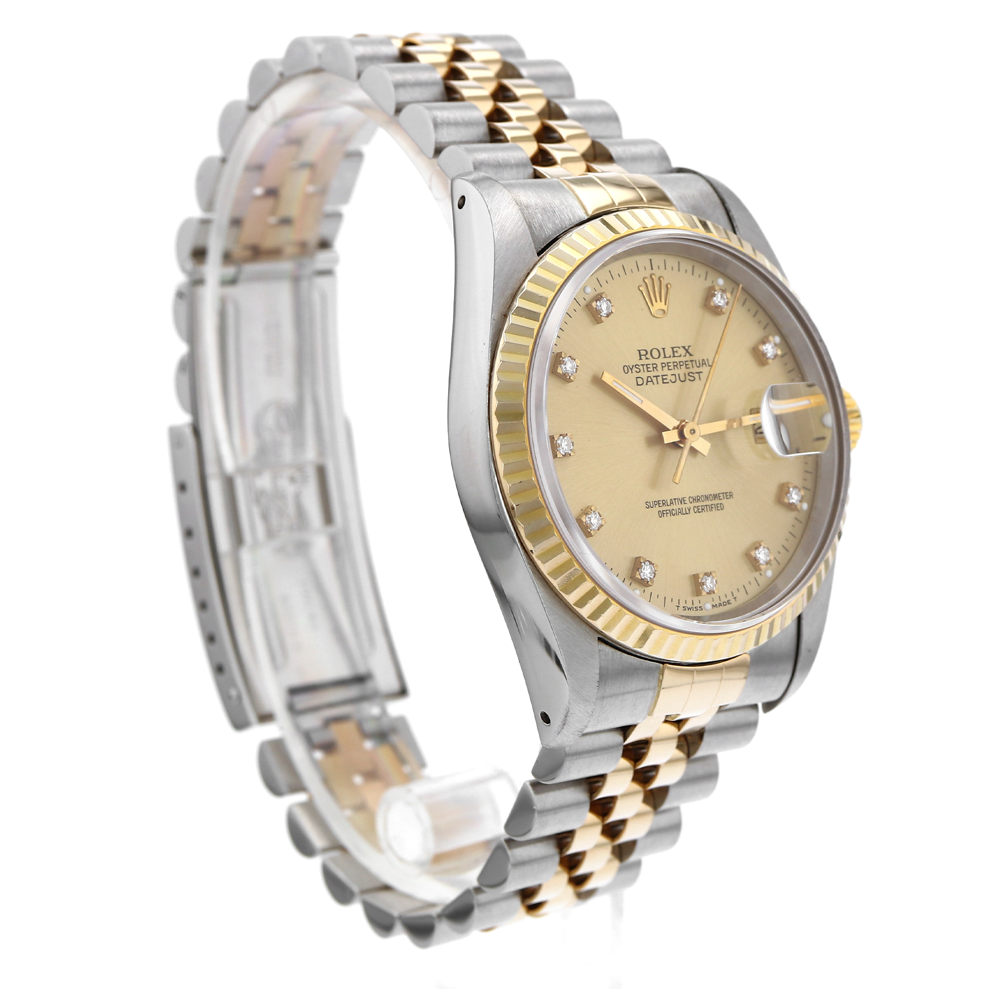 Rolex Datejust 36mm 16233G Yellow factory diamonds dial steel & 18K yellow gold thumbnail 7