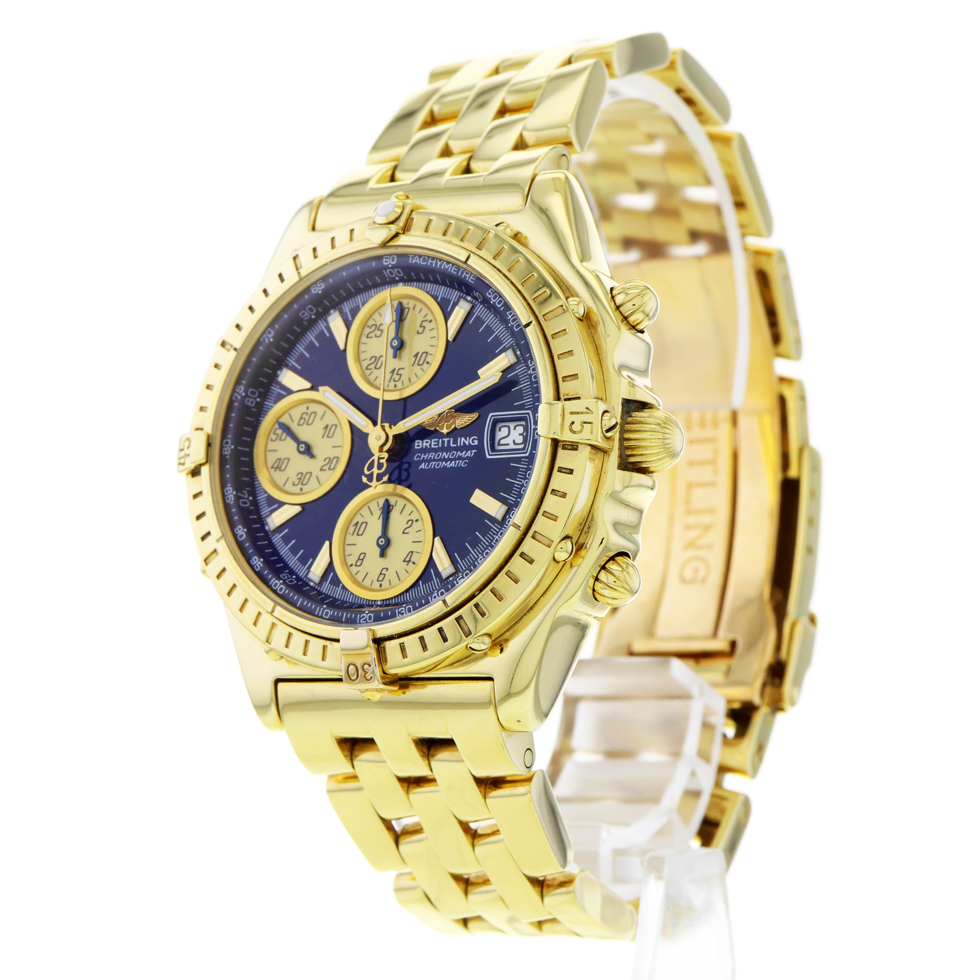 Breitling Chronomat K13050.1 18k Yellow Gold Chronograph thumbnail 4