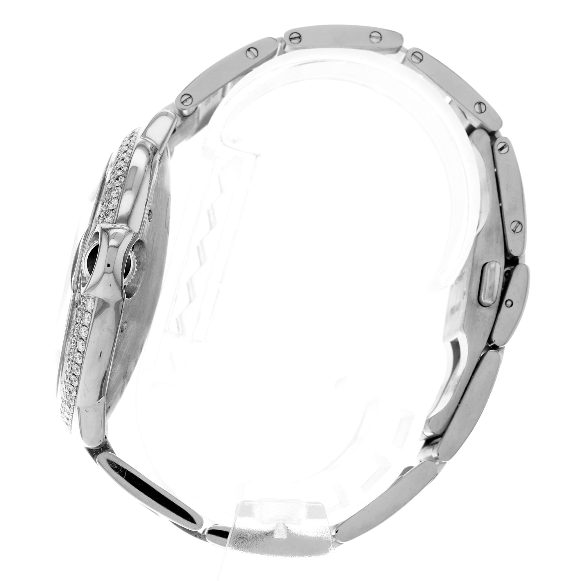 Cartier Ballon Bleu 42mm WE9009Z3 3000 Factory Diamonds 18k White Gold Mens 2005 thumbnail 5