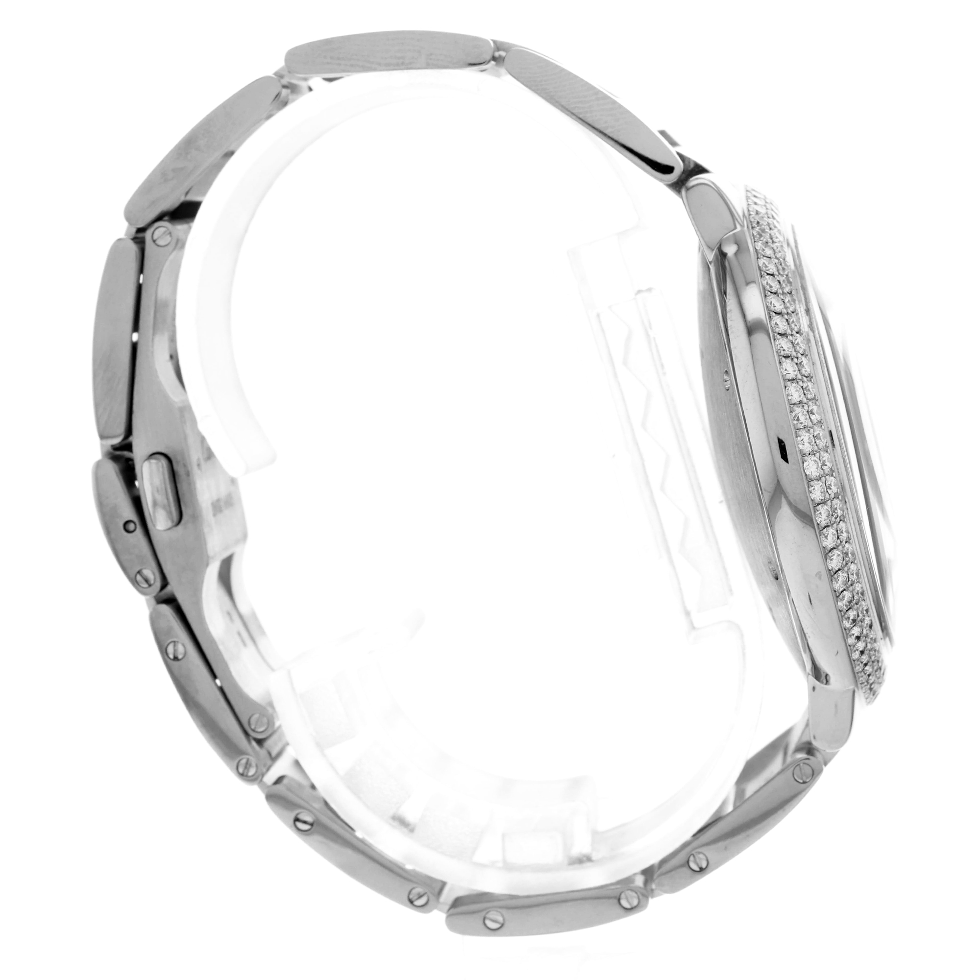 Cartier Ballon Bleu 42mm WE9009Z3 3000 Factory Diamonds 18k White Gold Mens 2005 thumbnail 7