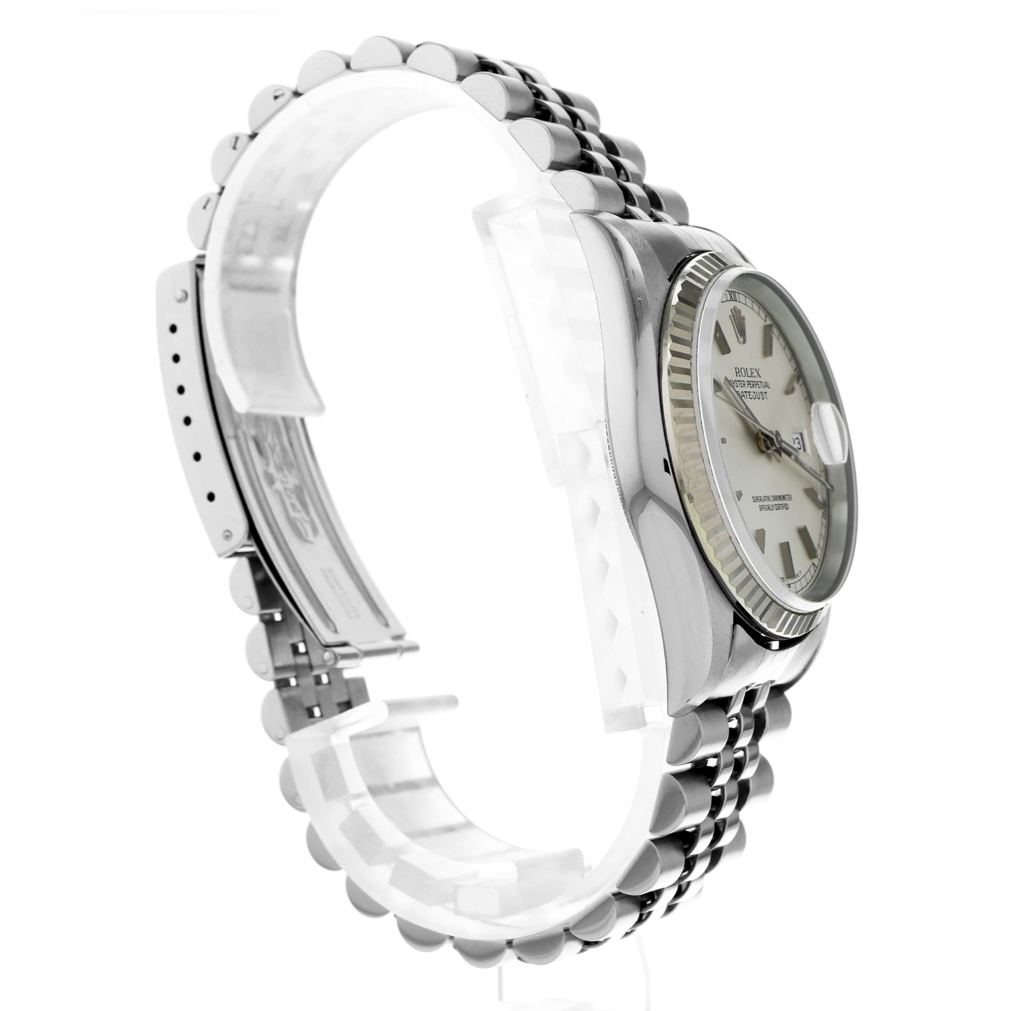 Rolex Datejust 36 16234 Fluted Silver Stick Dial Automatic thumbnail 9