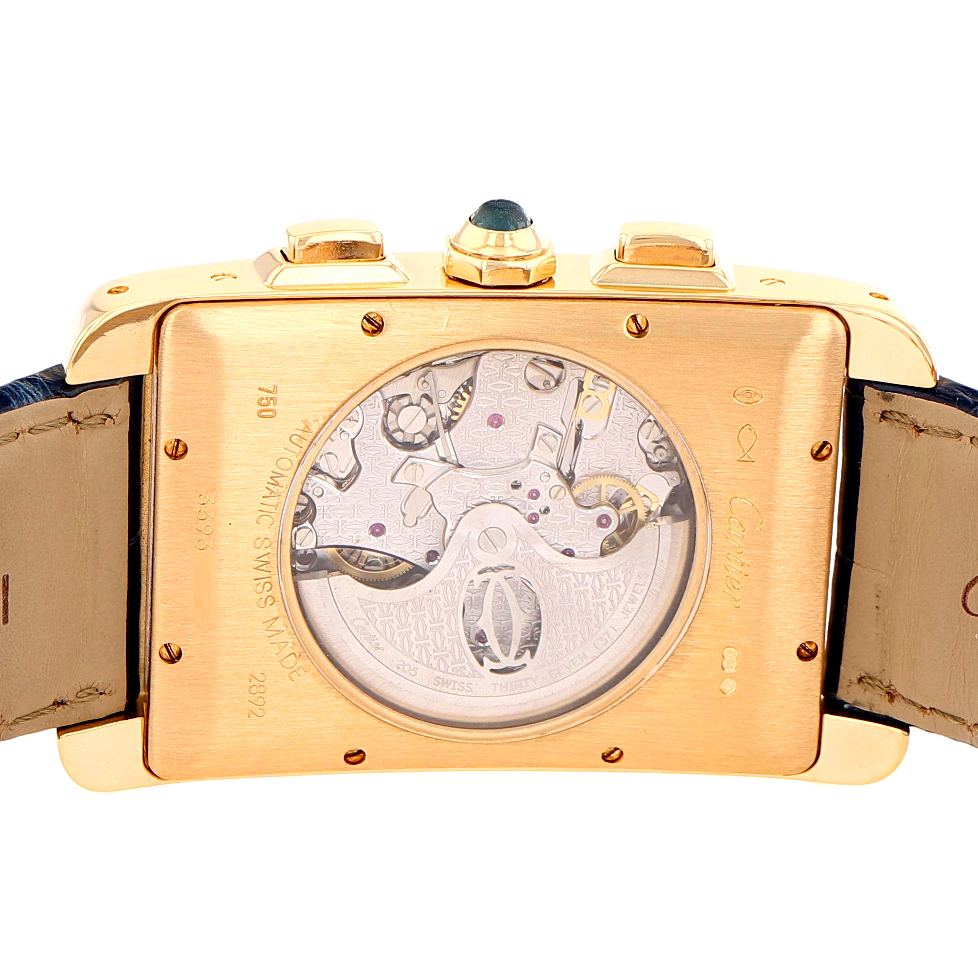 Cartier Tank Americaine 32mm W2609356 2892 Silver roman dial 18K Yellow Gold thumbnail 10