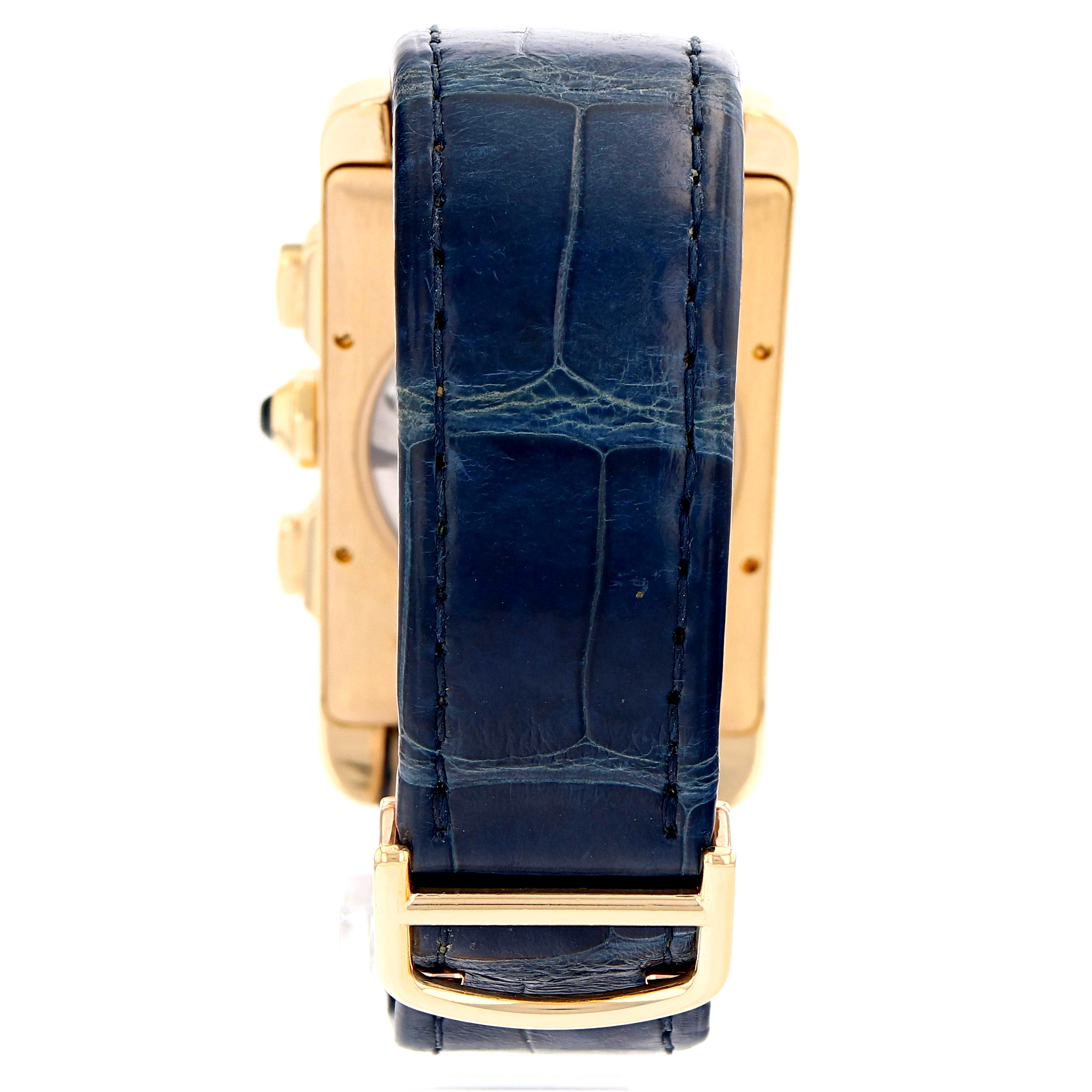 Cartier Tank Americaine 32mm W2609356 2892 Silver roman dial 18K Yellow Gold thumbnail 9