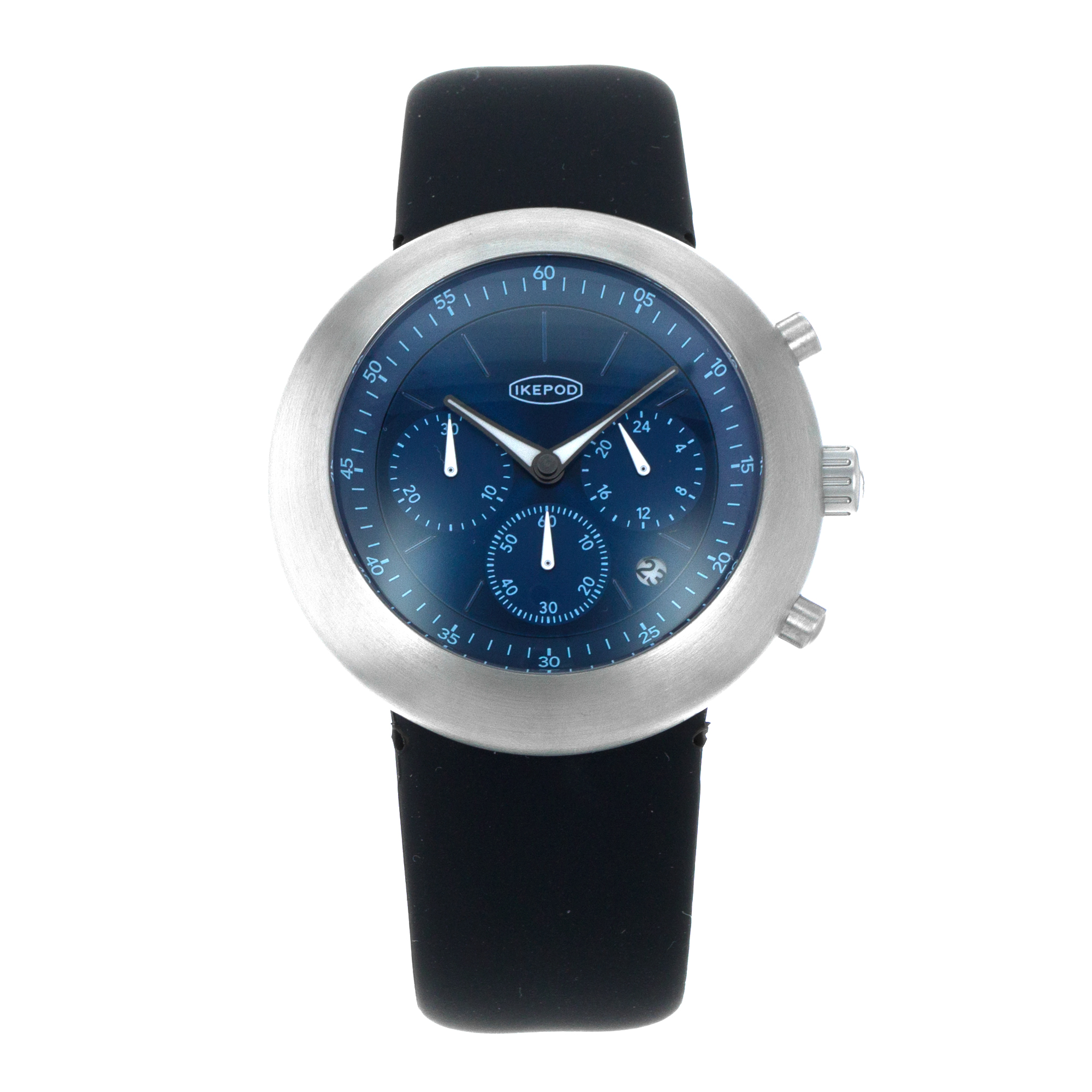 Ikepod Chronopod Blue Suede 006 C006 NEVER-WORN-WATCH-CLOSEOUT thumbnail 7