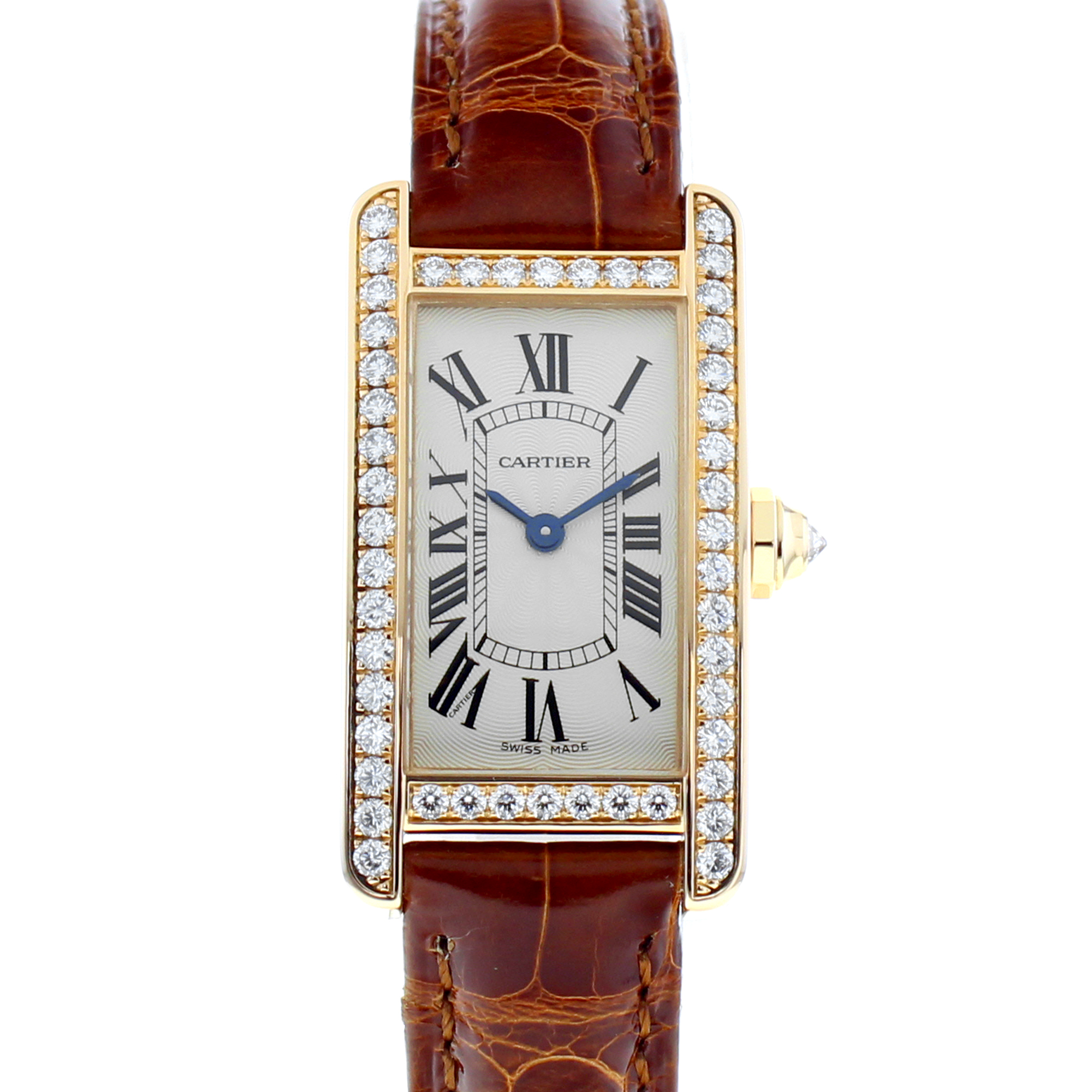 Cartier Tank Americaine 19mm WJTA0002 2503 White Factory Diamond 18k thumbnail 1