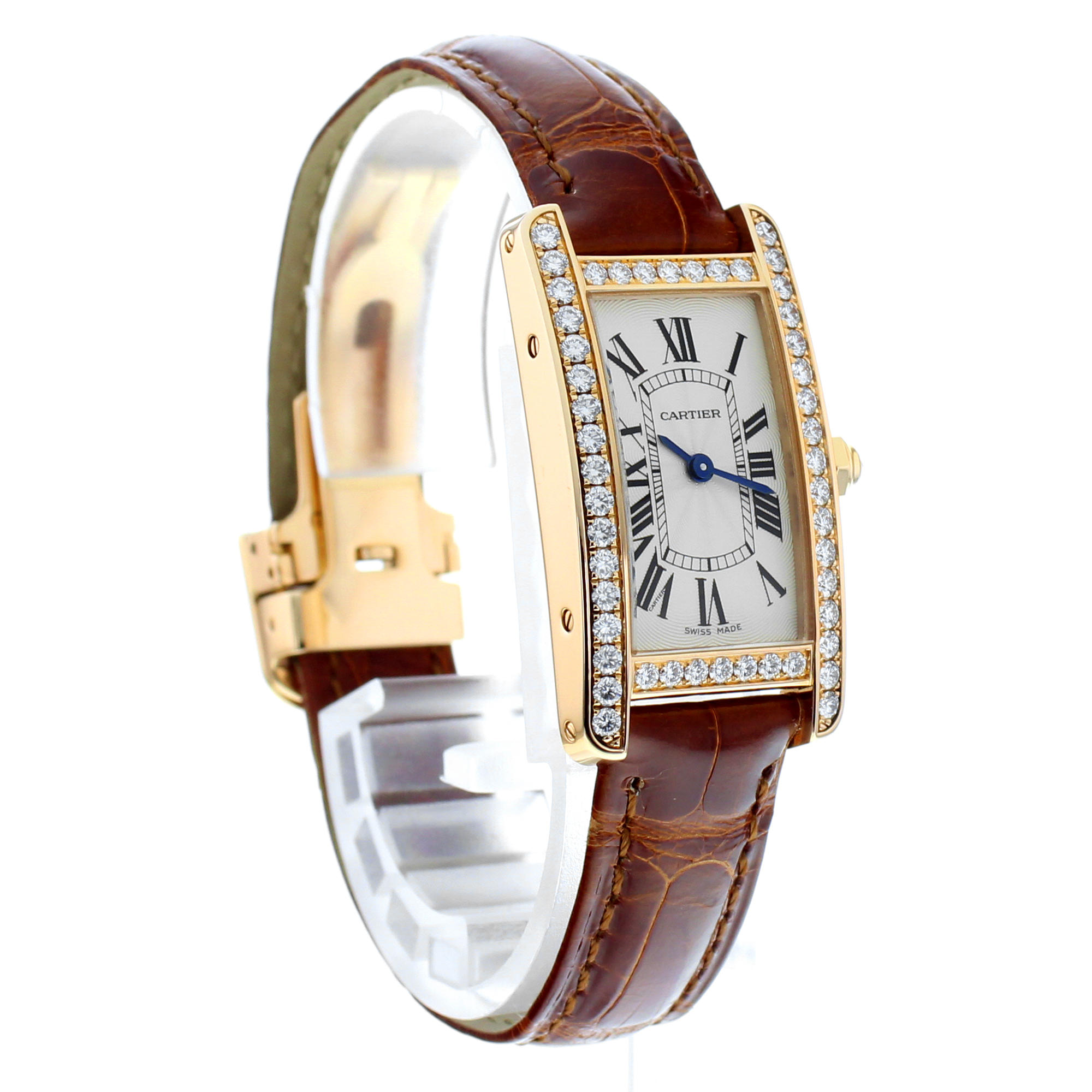 Cartier Tank Americaine 19mm WJTA0002 2503 White Factory Diamond 18k thumbnail 4