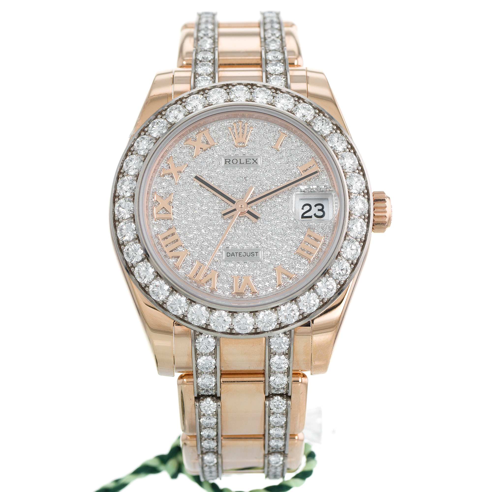 Rolex Pearlmaster 34mm 81285 Factory diamond bezel, dial and bracelet rose gold thumbnail 2