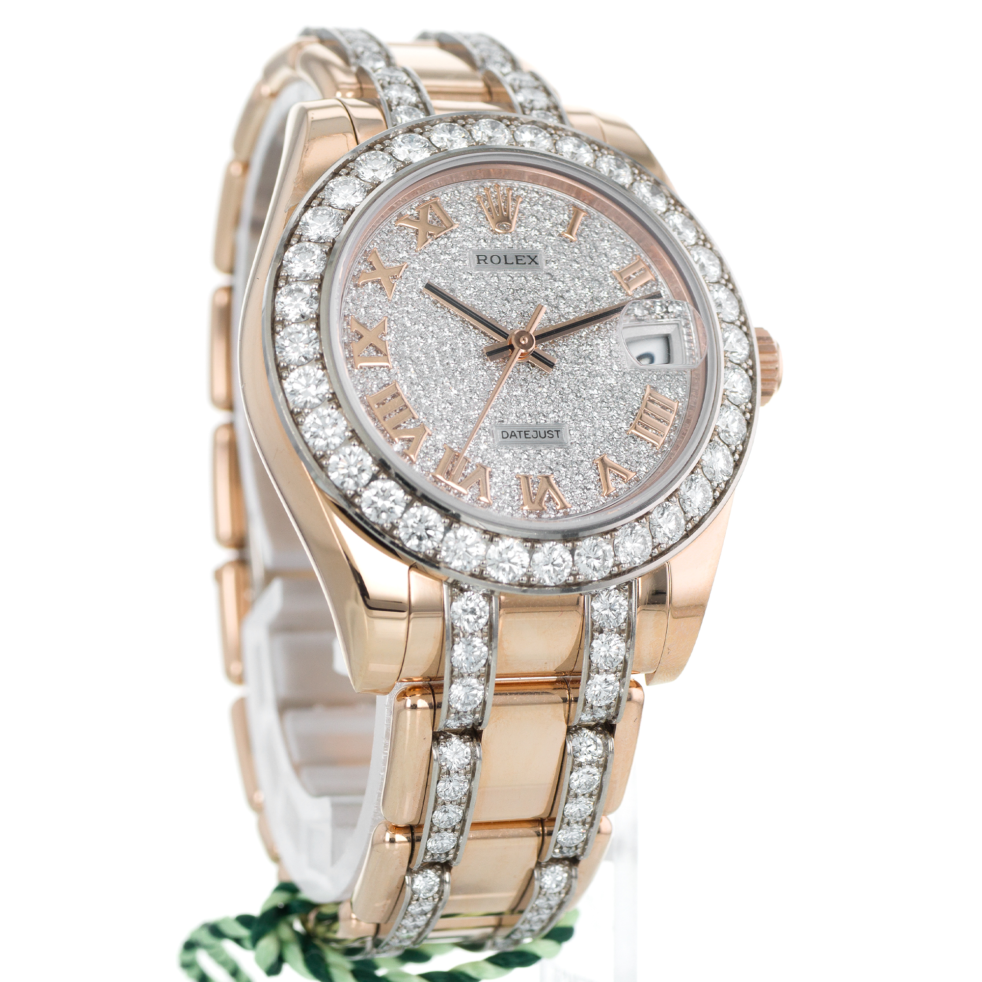 Rolex Pearlmaster 34mm 81285 Factory diamond bezel, dial and bracelet rose gold thumbnail 4