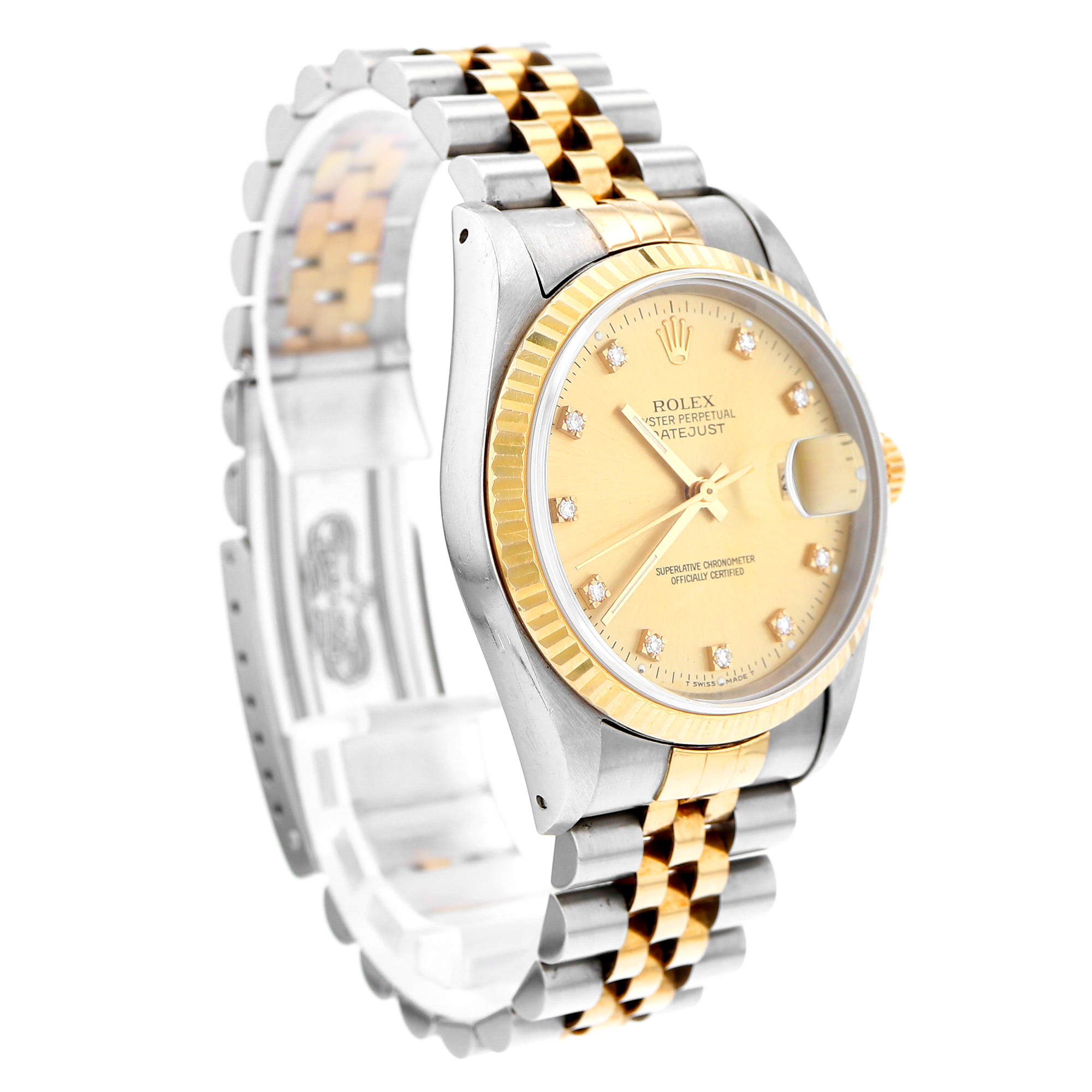 Rolex Datejust 36mm 16233 yellow factory diamonds dial steel & 18K yellow gold thumbnail 7