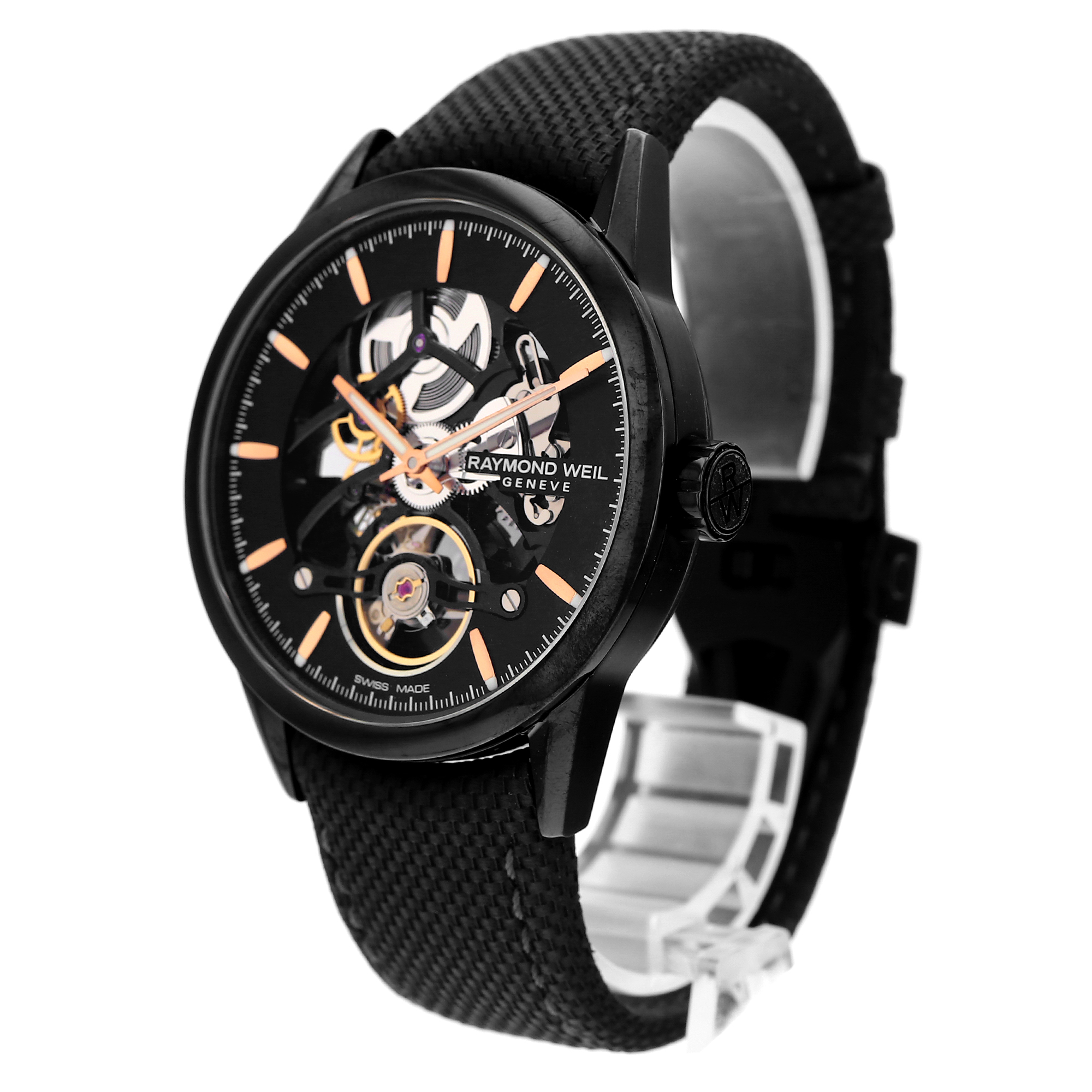 Raymond Weil Freelancer 2785-BC5-20001 Transparent Stick Dial black PVD thumbnail 2