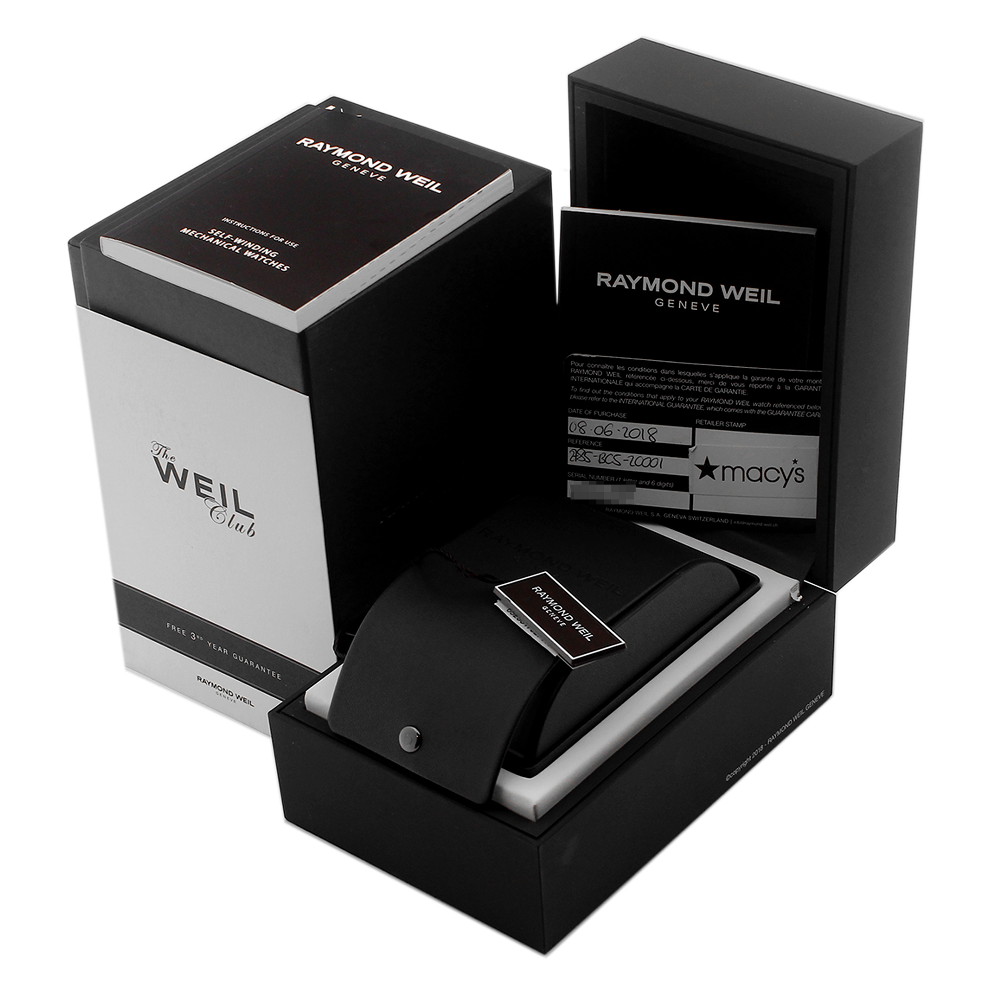 Raymond Weil Freelancer 2785-BC5-20001 Transparent Stick Dial black PVD thumbnail 3