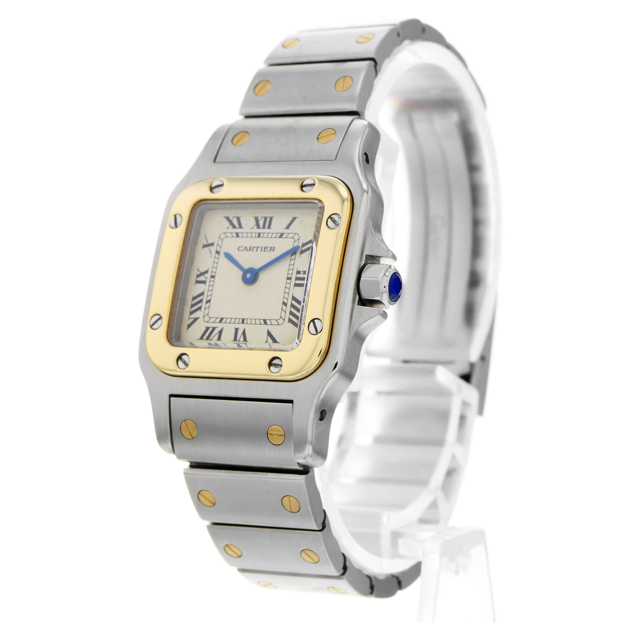 Cartier Santos Galbée 1057930 Roman 18k Ladies thumbnail 4
