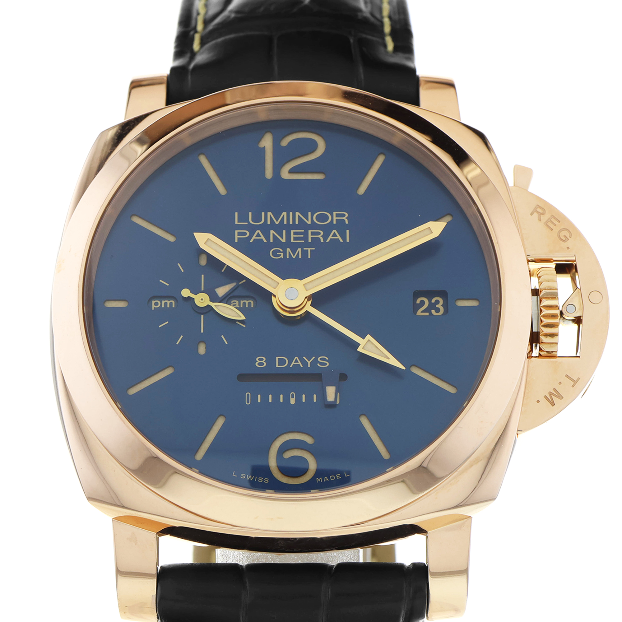 Panerai Luminor 1950 8 Days GMT Automatic PAM 00623 Pijnenburg Blue thumbnail 1