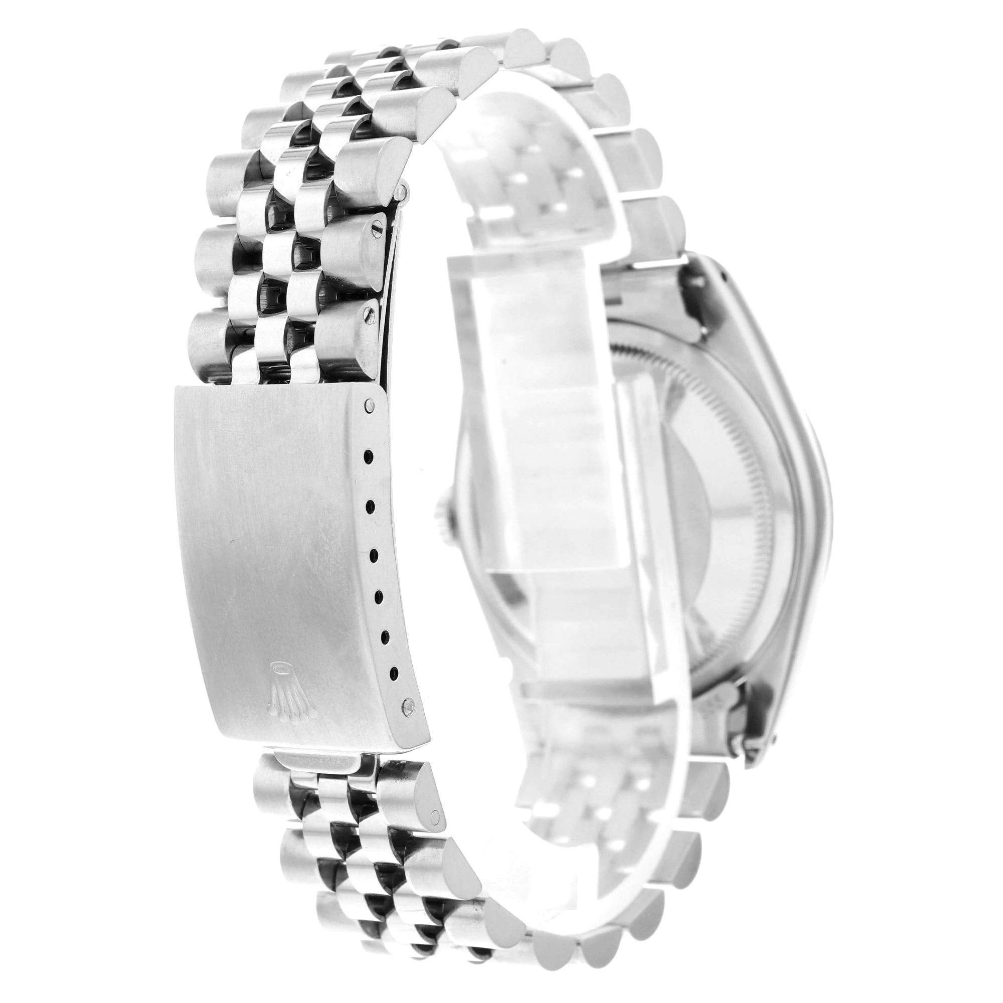 Rolex Datejust 36 16234 Silver Stick 18k Gold Fluted Bezel thumbnail 5