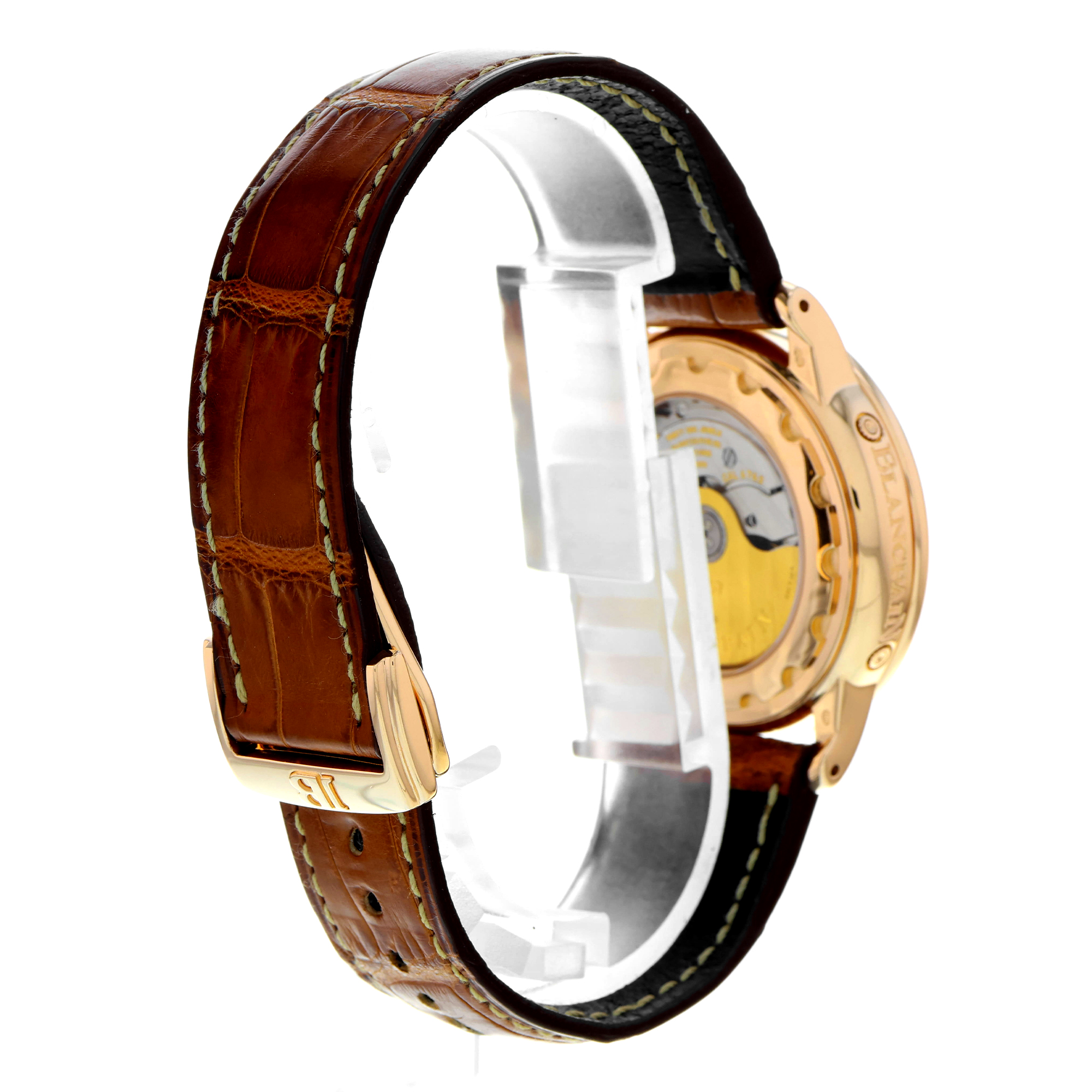 Blancpain Léman 3563A 38mm 18k Rose Gold Moon Phase Calendar Automatic Mens thumbnail 5