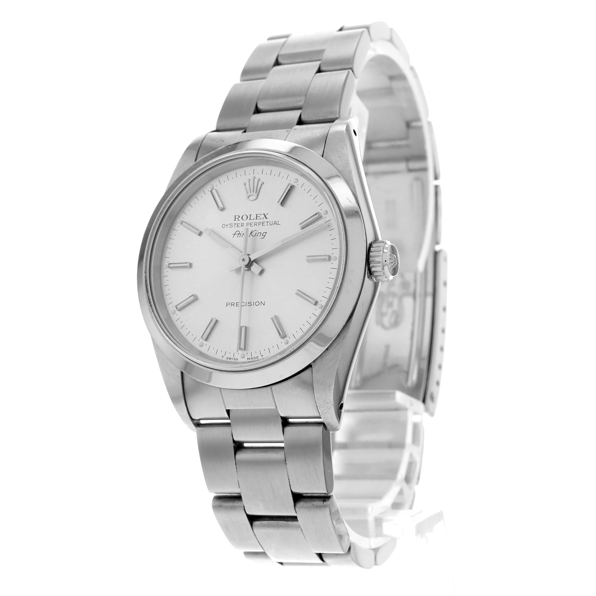 Rolex Air King 14000 Oyster Perpetual Precision Silver Stick thumbnail 3