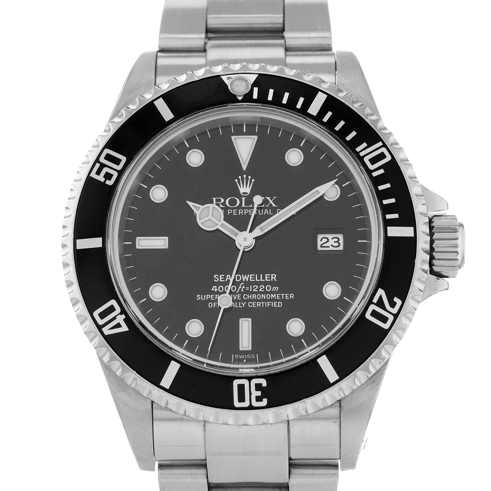 Rolex Sea-Dweller 16600 Swiss Only Black Vintage Sports Mens thumbnail 1