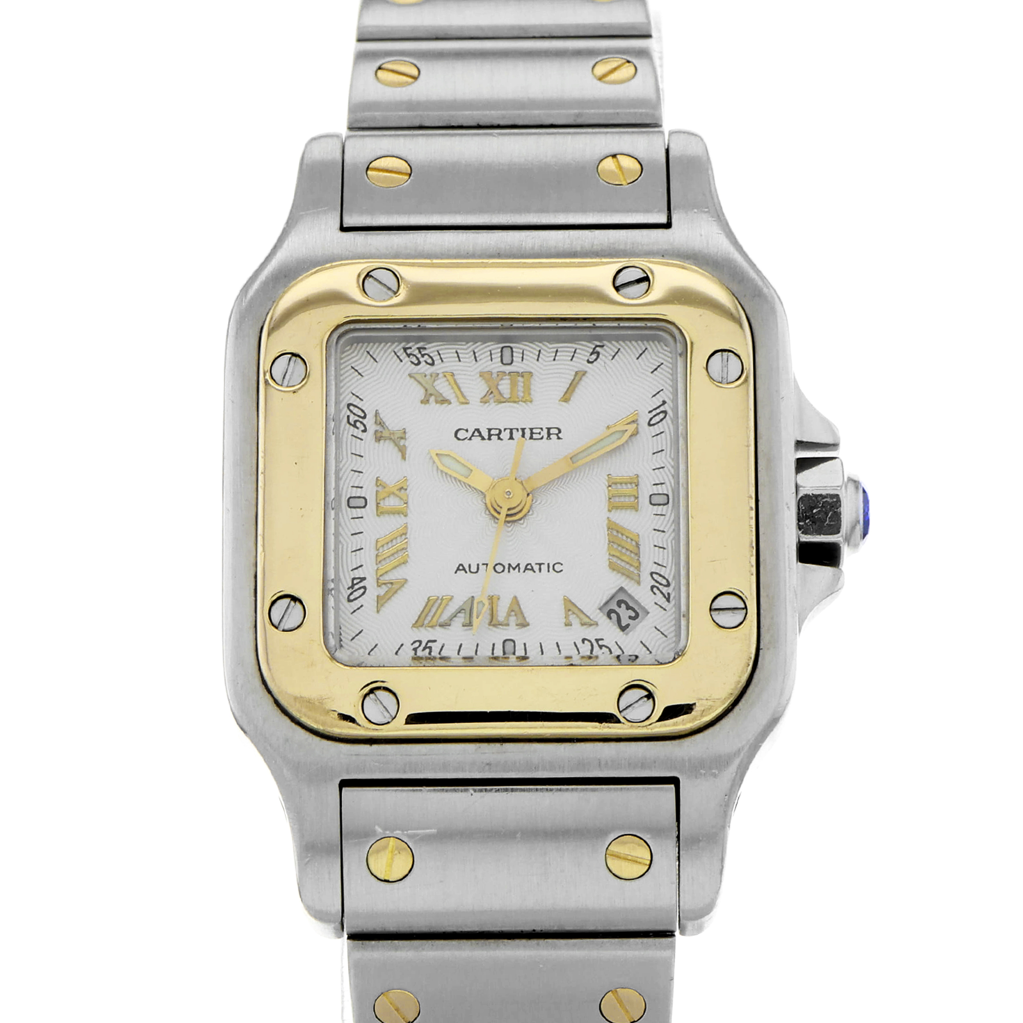 Cartier Santos 2423 Galbée Roman Automatic 18k thumbnail 1