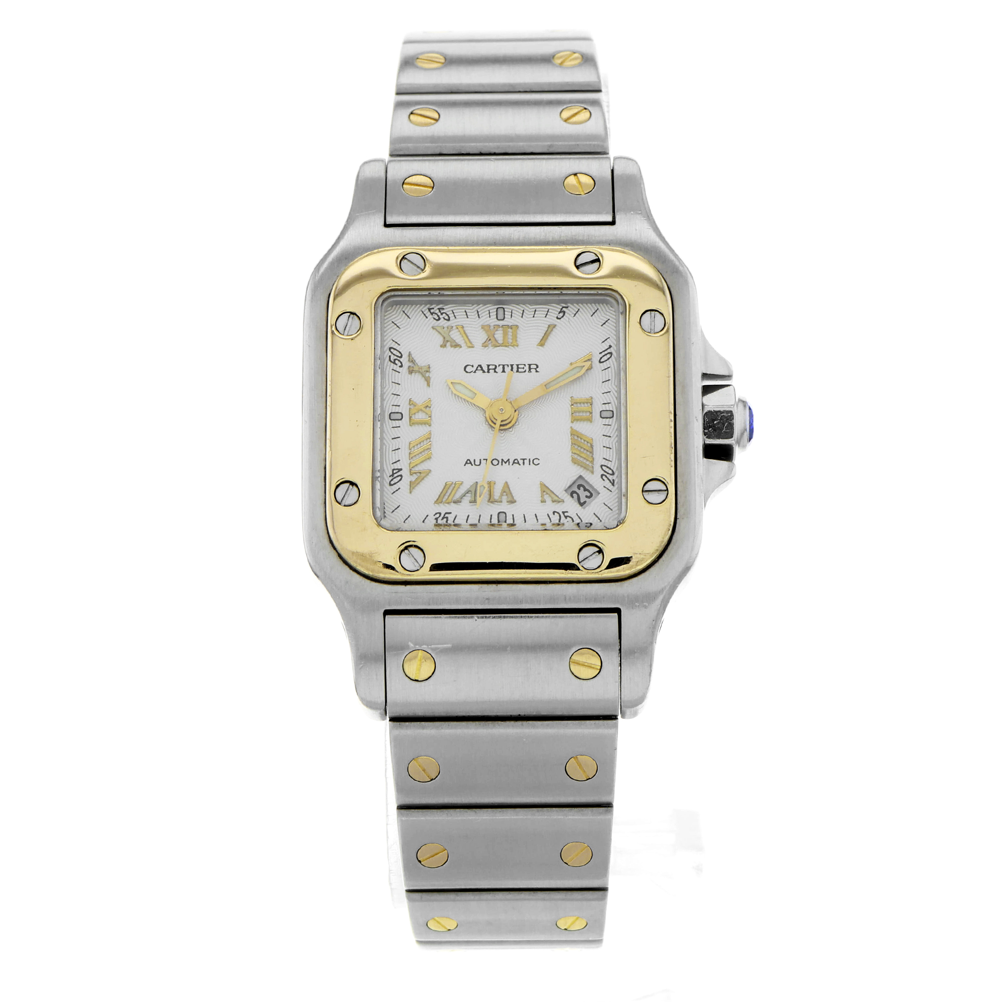 Cartier Santos 2423 Galbée Roman Automatic 18k thumbnail 2