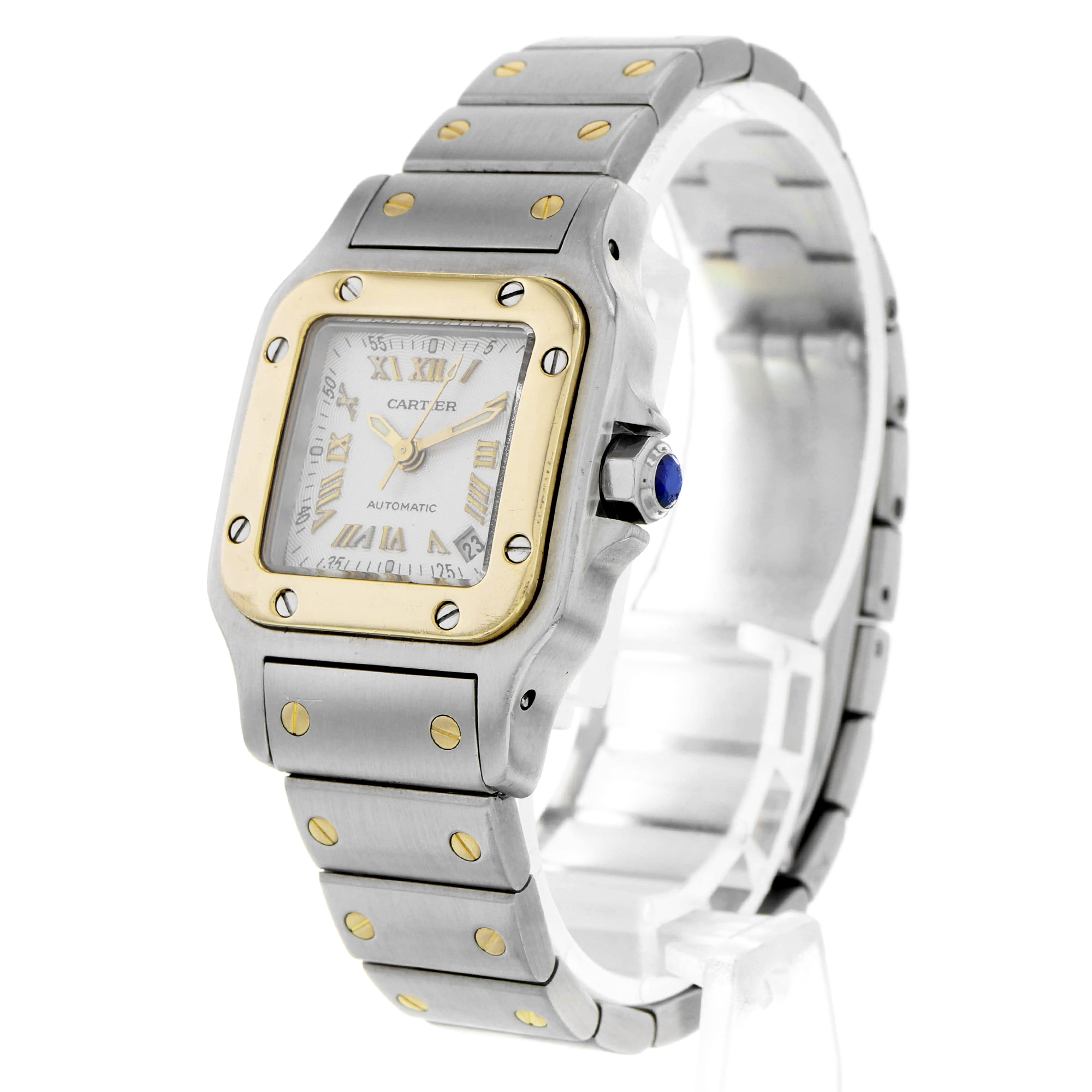 Cartier Santos 2423 Galbée Roman Automatic 18k thumbnail 3