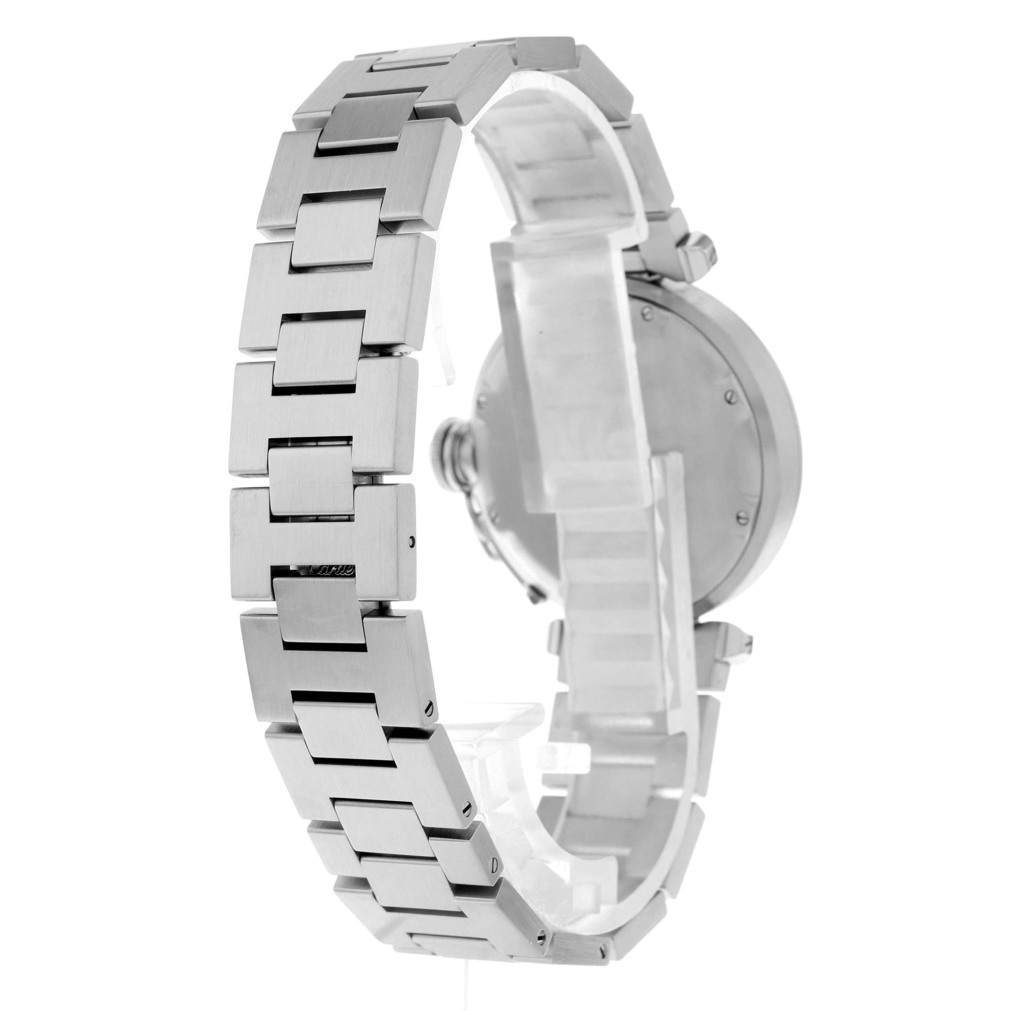 Cartier Pasha C W31015M7 2324 White Arabic Dial Steel Automatic Mens Watch thumbnail 5