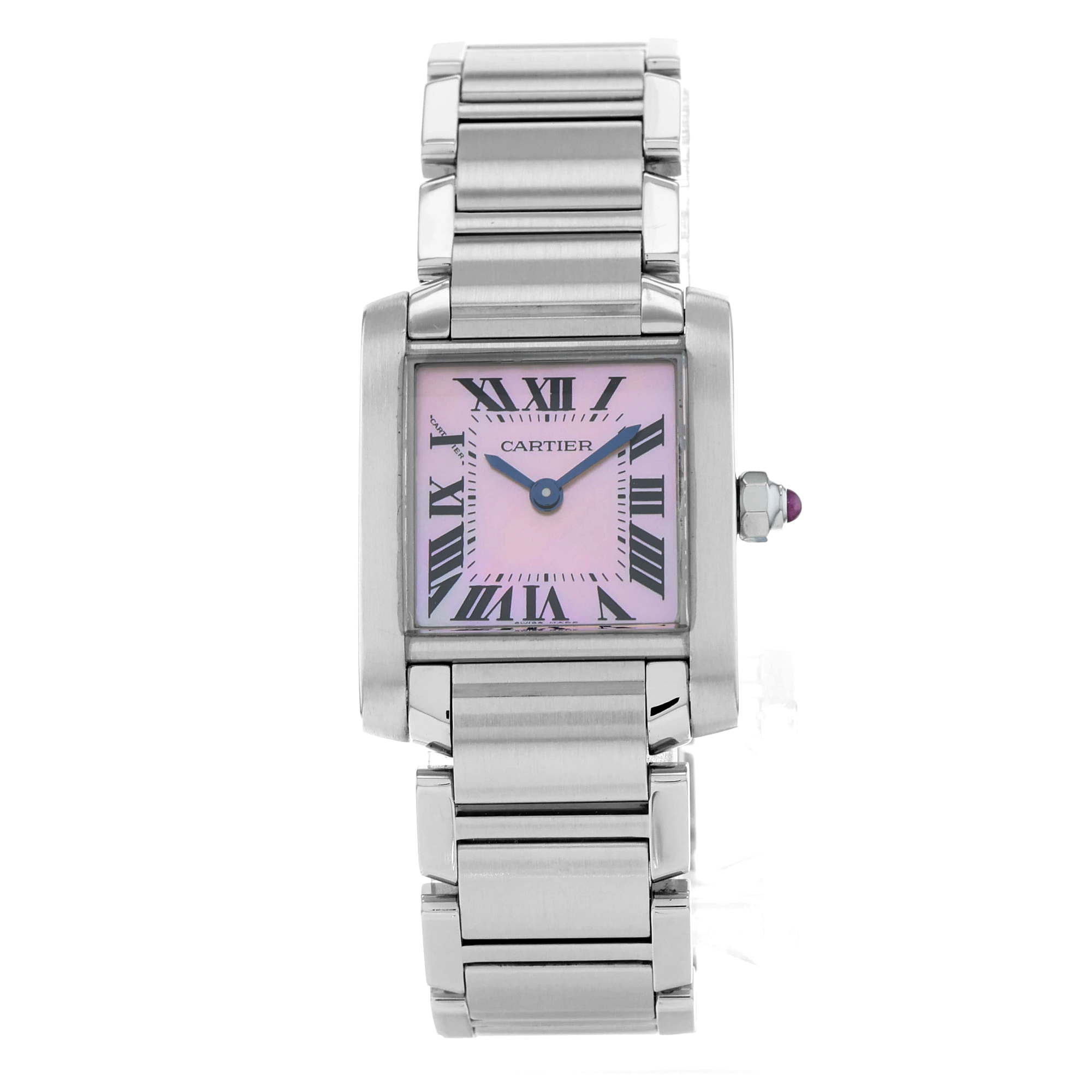 Cartier Tank Française W51028Q3 3217 Pink MOP Roman Dial Quartz thumbnail 2