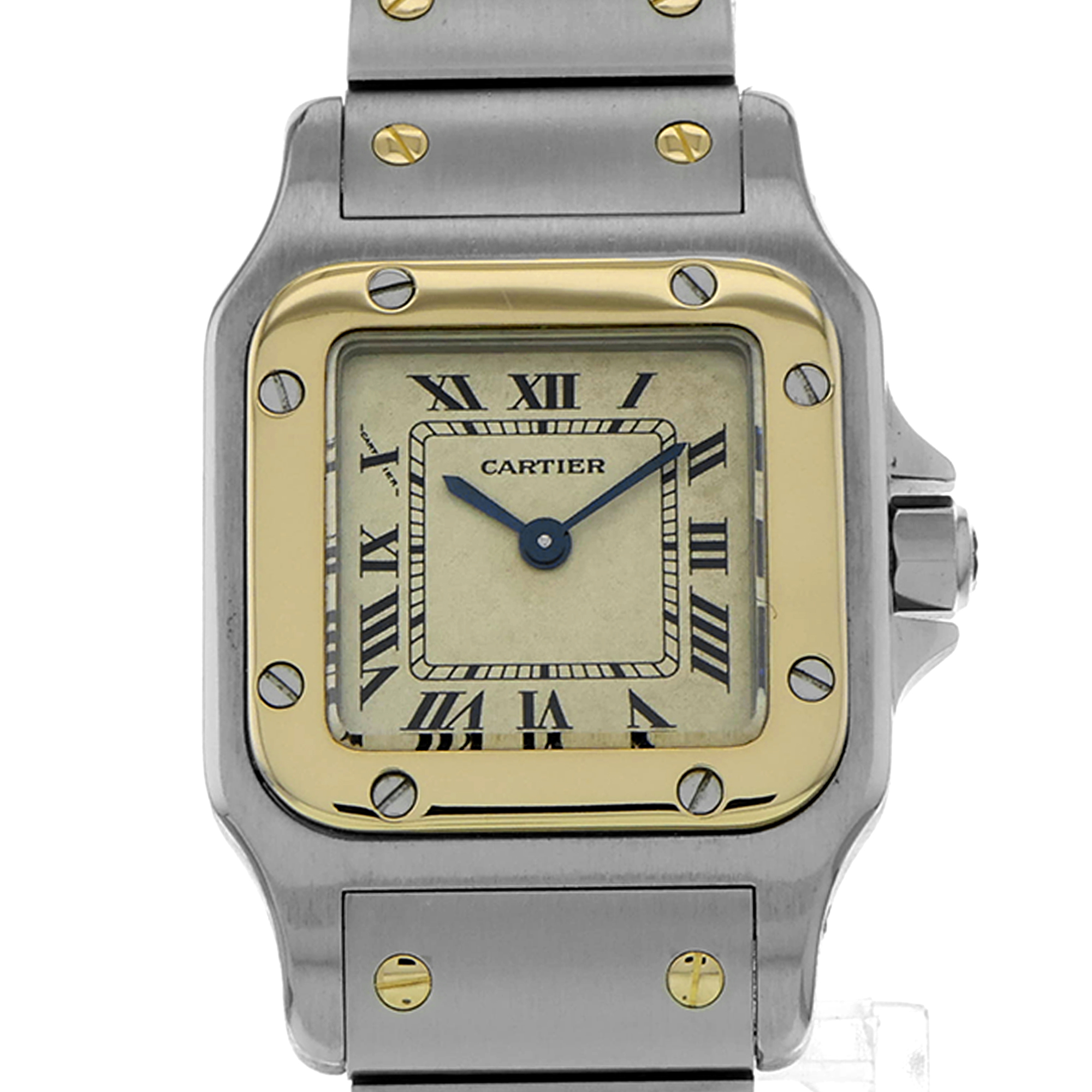 Cartier Santos Galbée 1057930 White Roman 18k thumbnail 1
