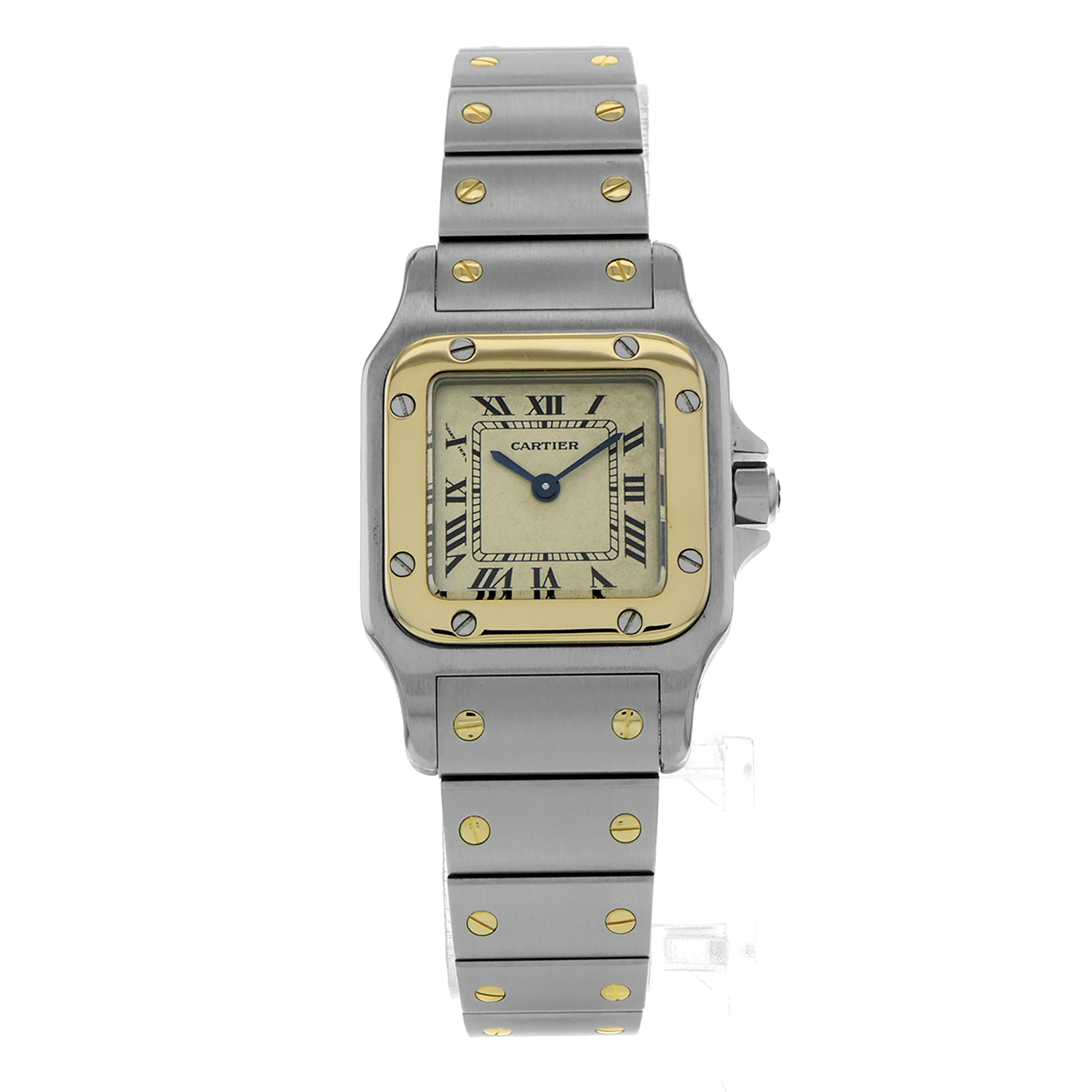Cartier Santos Galbée 1057930 White Roman 18k thumbnail 2