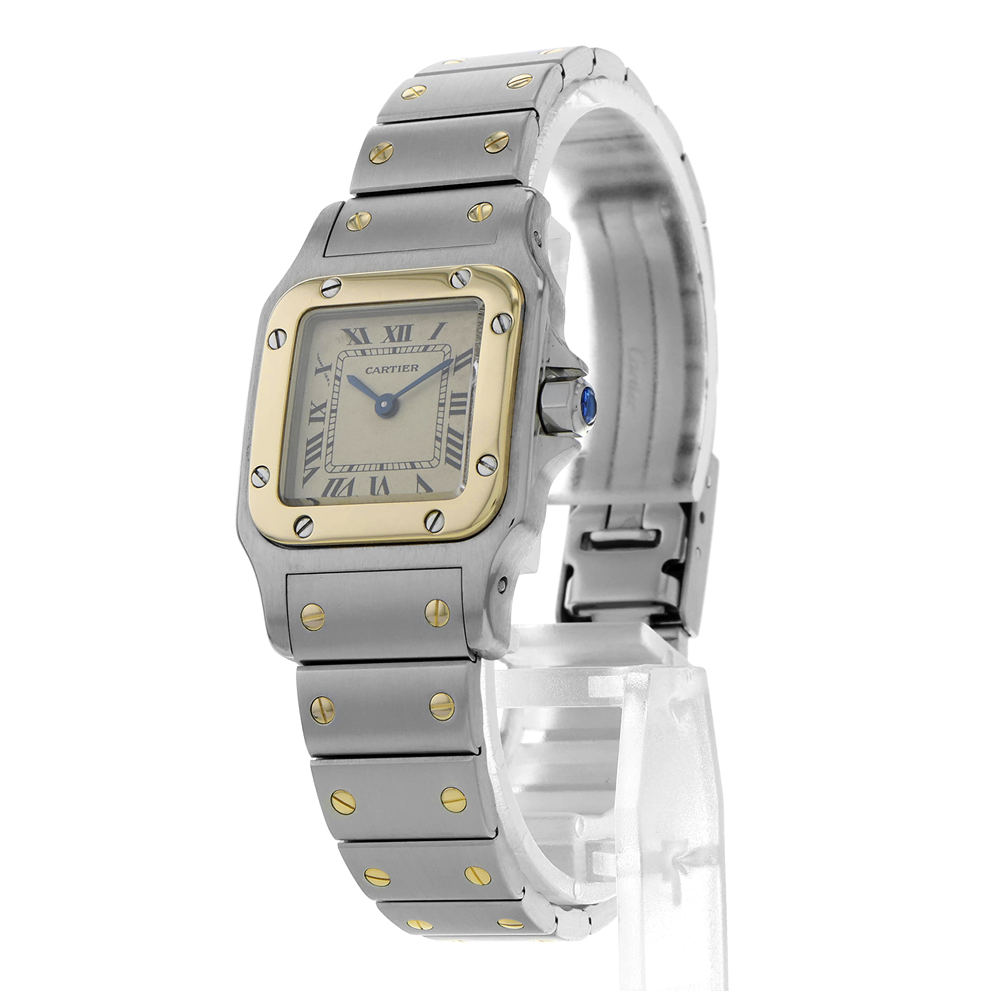 Cartier Santos Galbée 1057930 White Roman 18k thumbnail 3