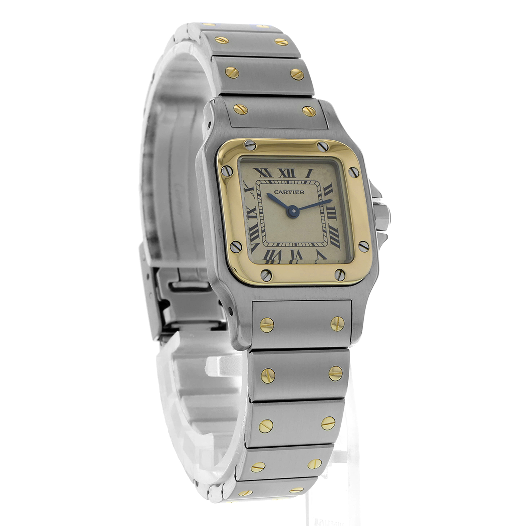 Cartier Santos Galbée 1057930 White Roman 18k thumbnail 4