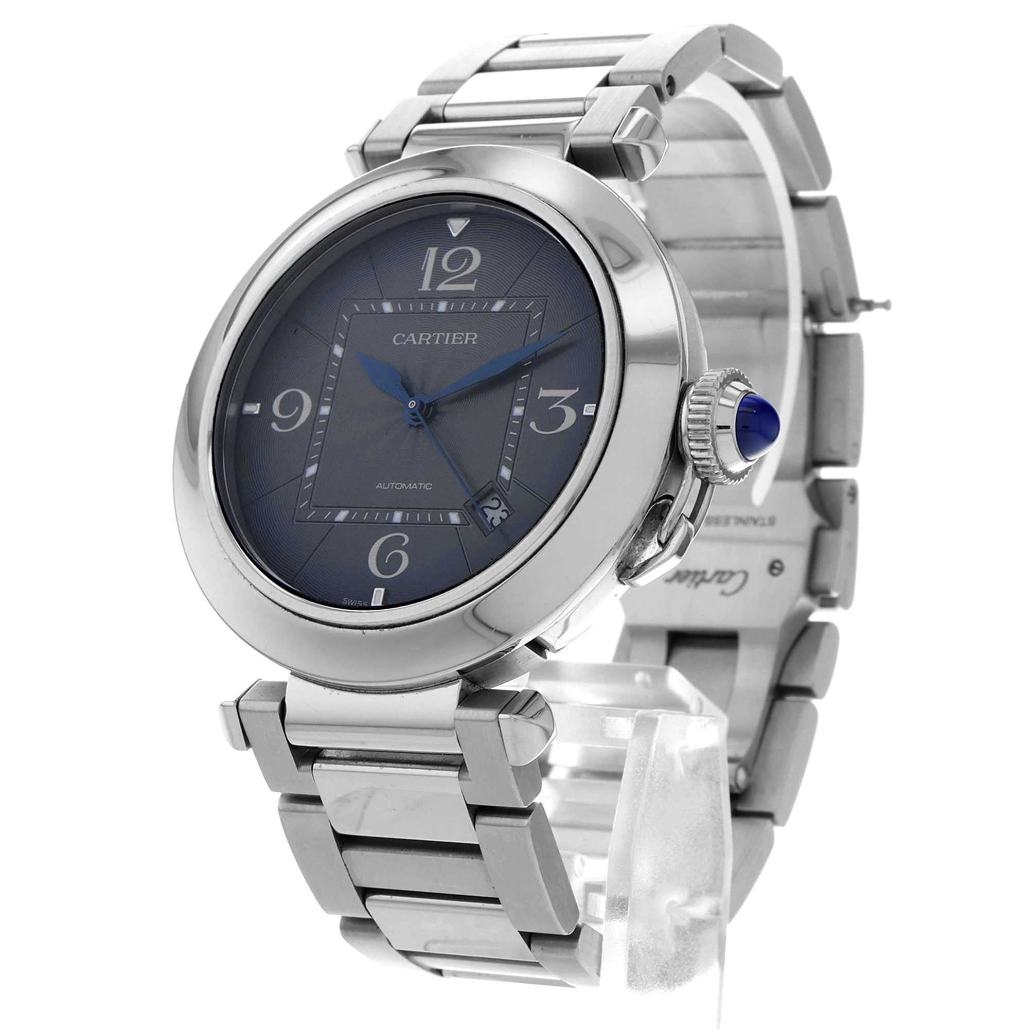 Cartier Pasha 41mm WSPA0026 4266 Grey Arabic Dial Steel Automatic Mens Watch thumbnail 2