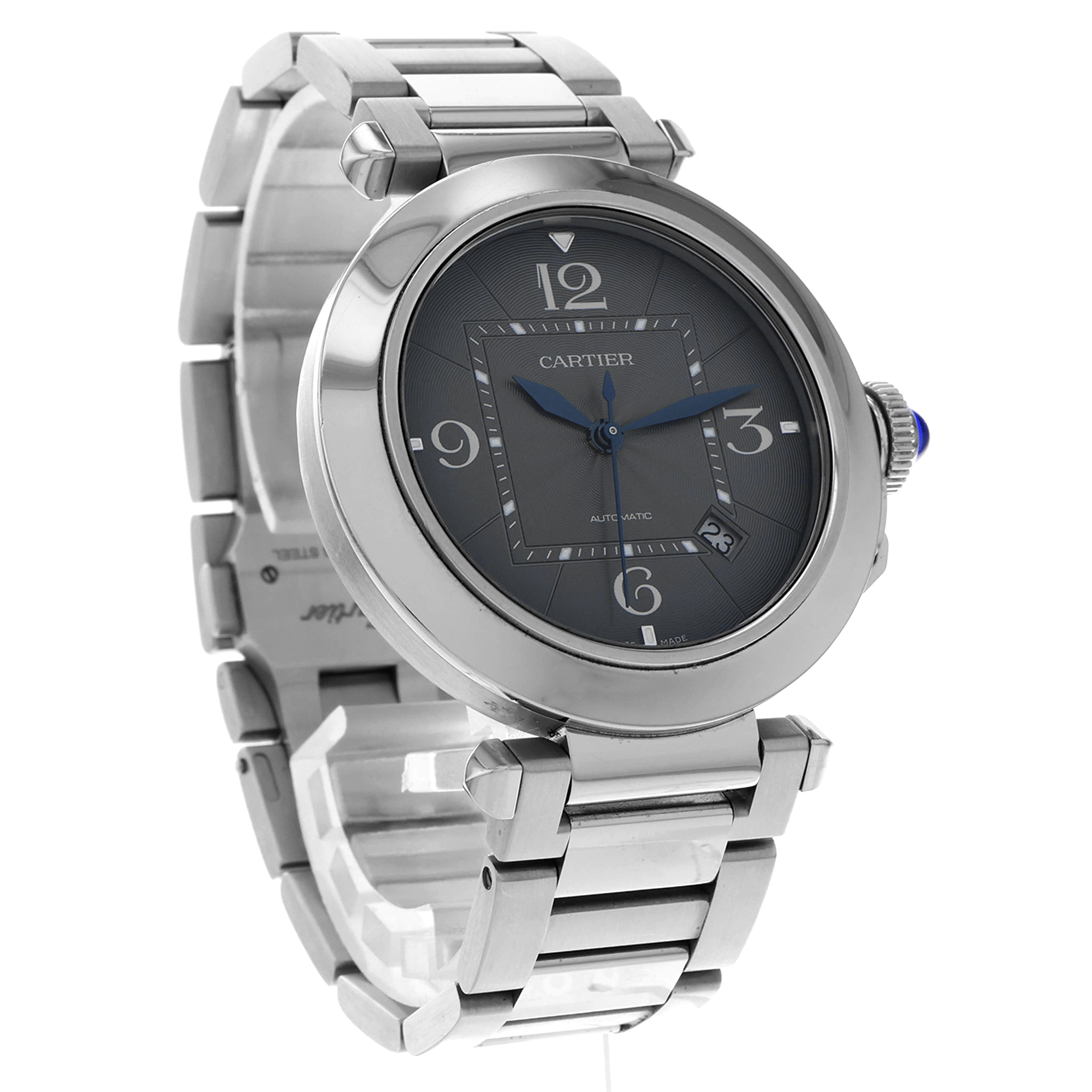 Cartier Pasha 41mm WSPA0026 4266 Grey Arabic Dial Steel Automatic Mens Watch thumbnail 4
