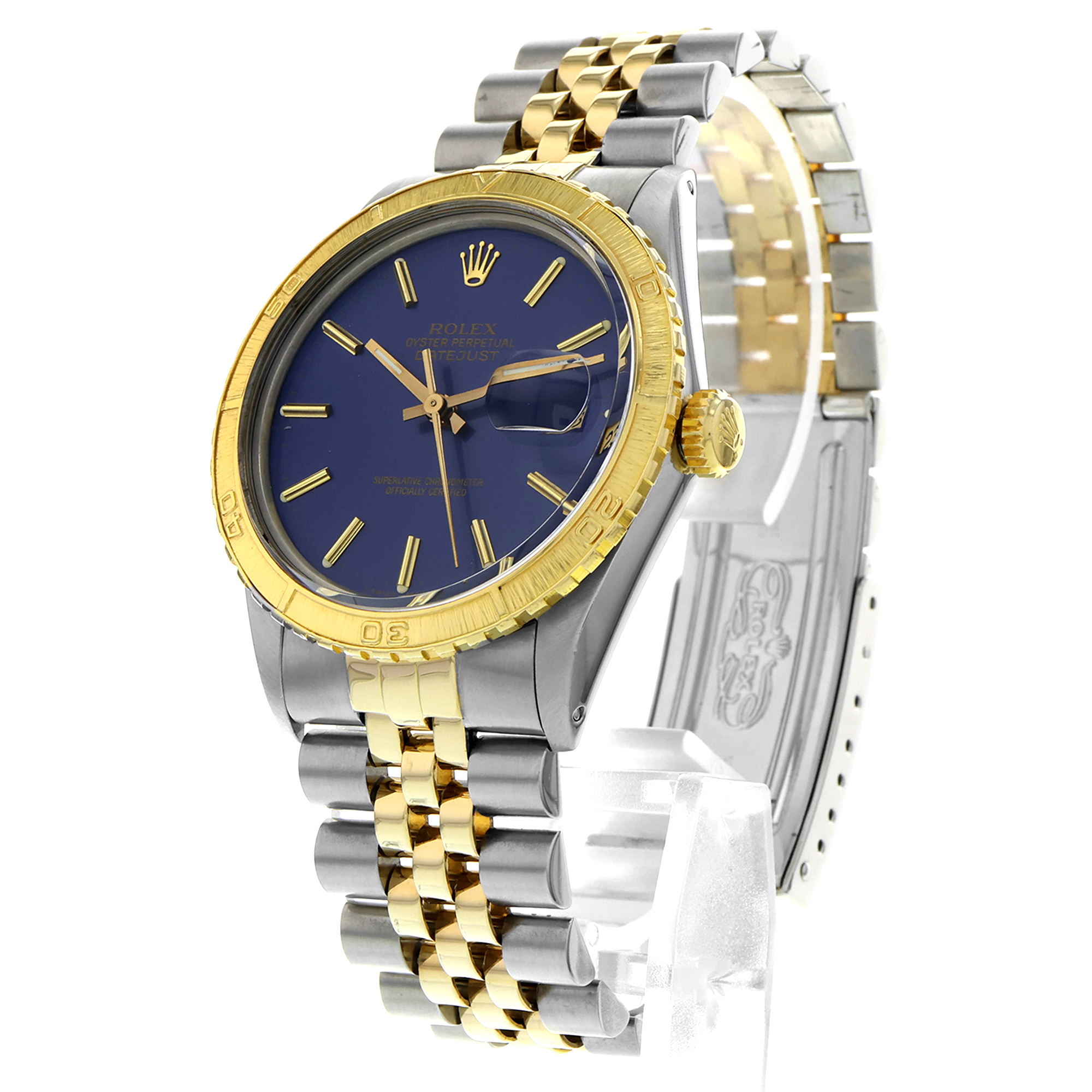 Rolex Datejust 36mm 16253 Two tone Turn-O-Graph rare blue dial, jubilee brac. thumbnail 2