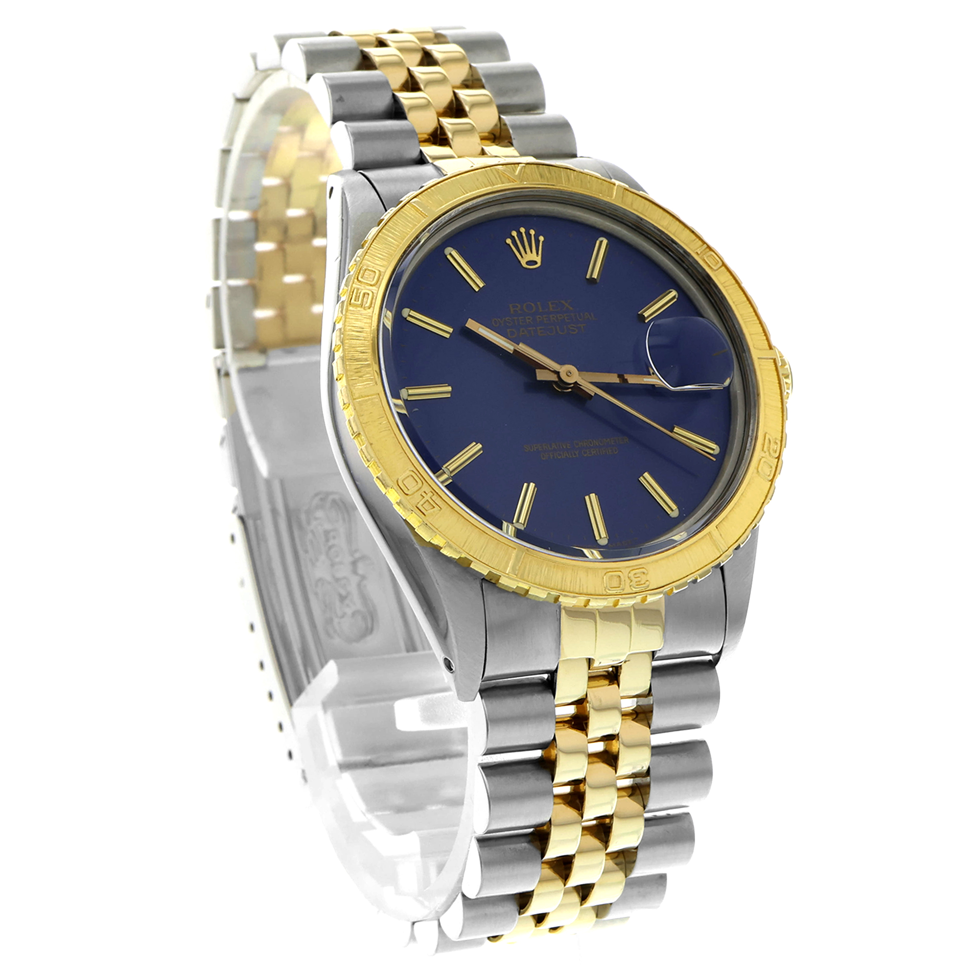 Rolex Datejust 36mm 16253 Two tone Turn-O-Graph rare blue dial, jubilee brac. thumbnail 4