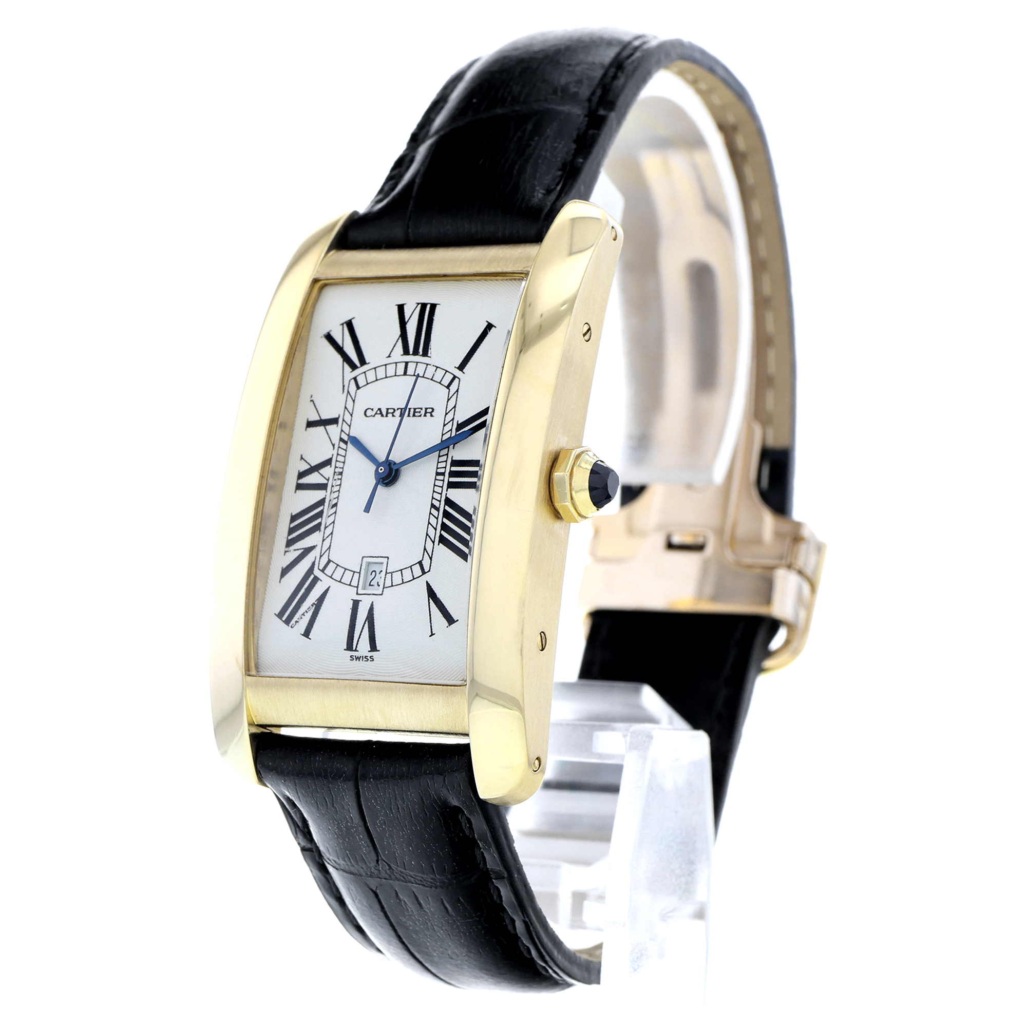 Cartier Tank Américaine WGTA0041 1740 White Roman 18k thumbnail 3