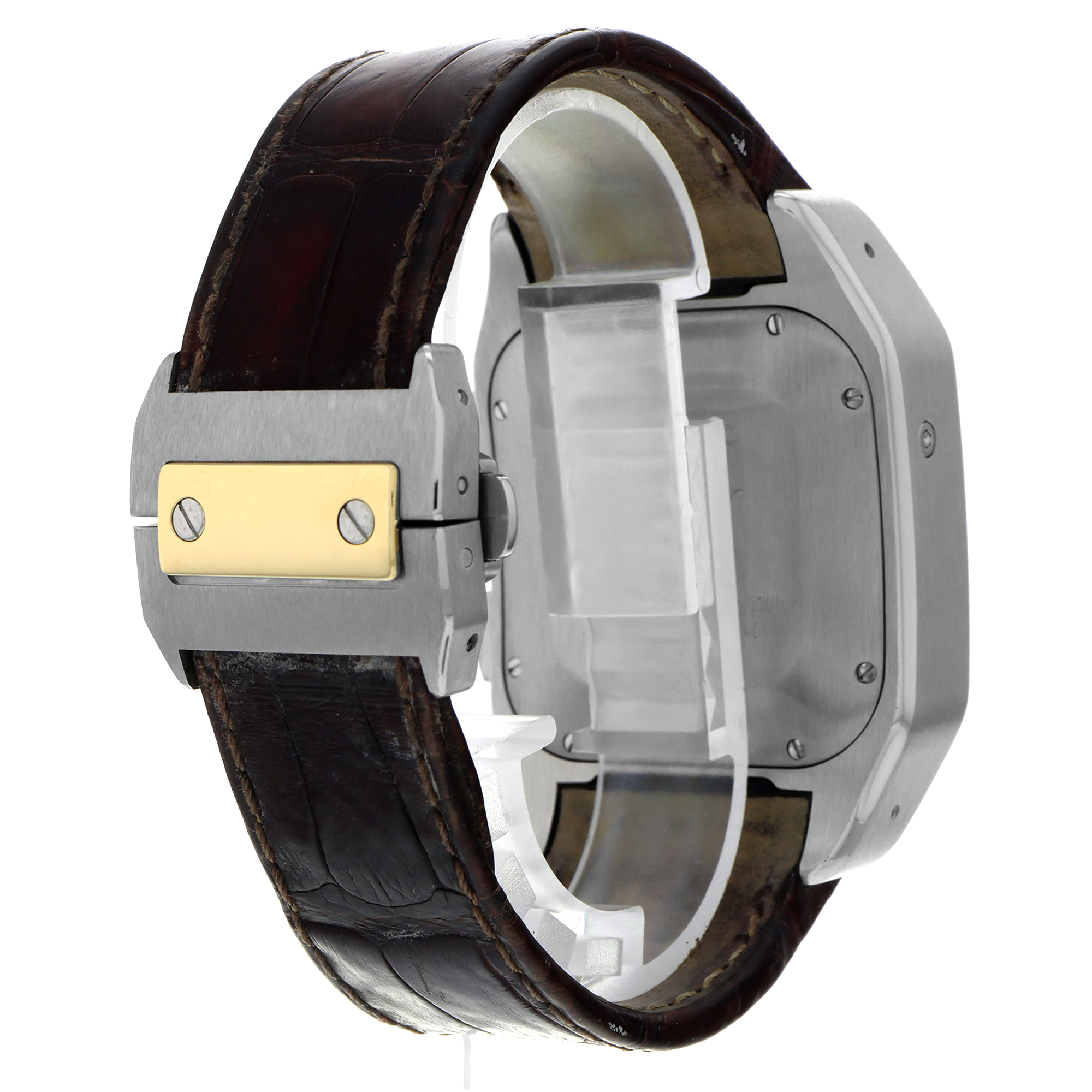 Cartier Santos 100 W20091X7 2740 White Roman Chronograph 18k thumbnail 5