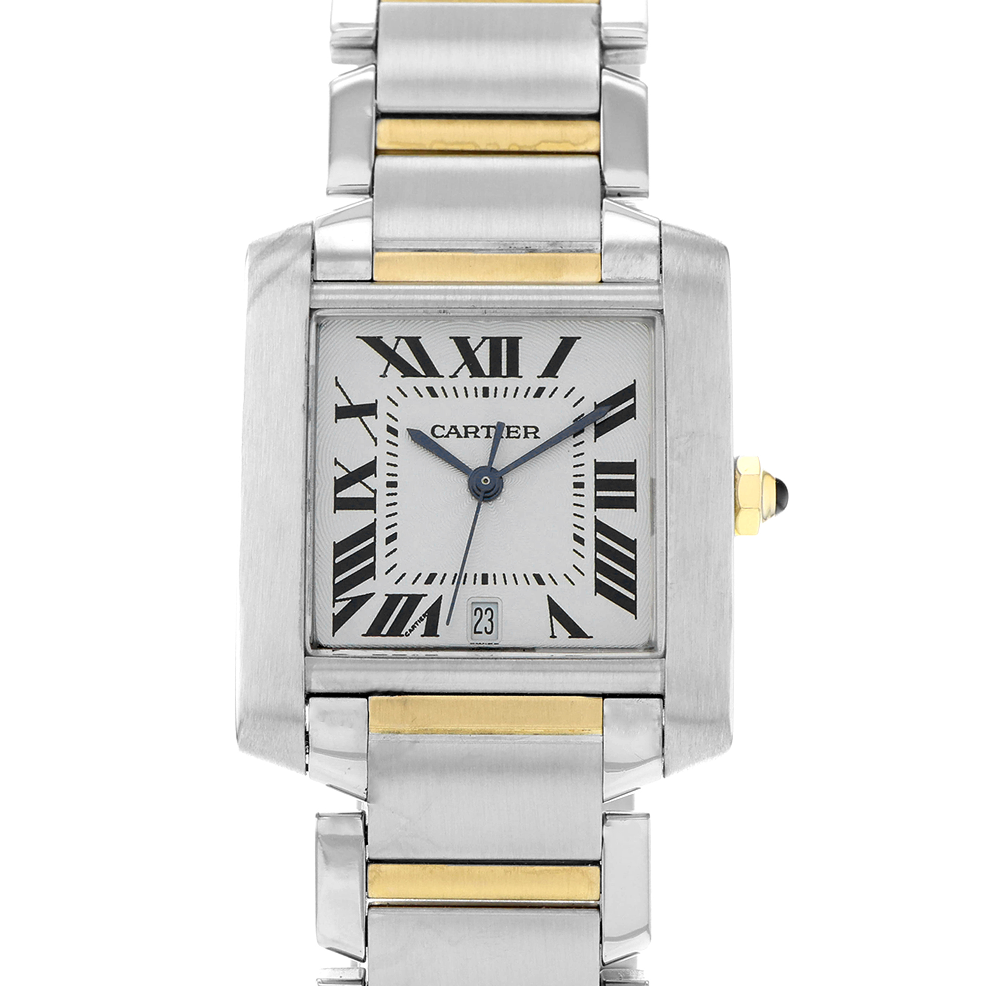 Cartier Tank Française W2TA0003 2302 White Roman 18k Automatic thumbnail 1
