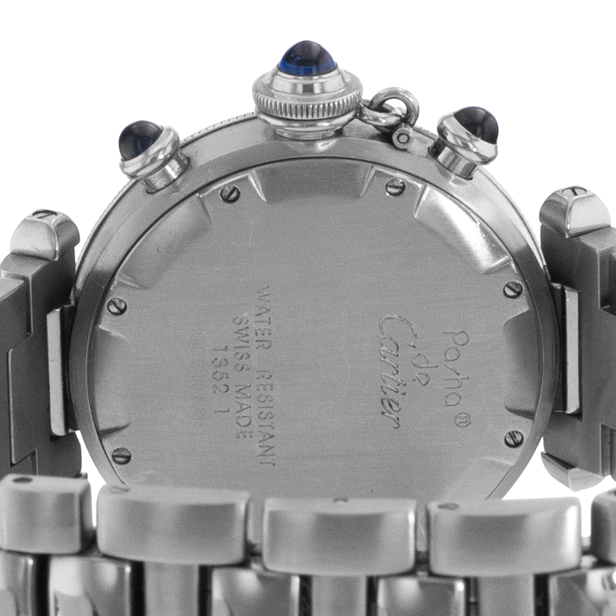 Cartier Pasha W31019H2 13521 35mm Grey Chronograph Steel Quartz Mens Watch thumbnail 11