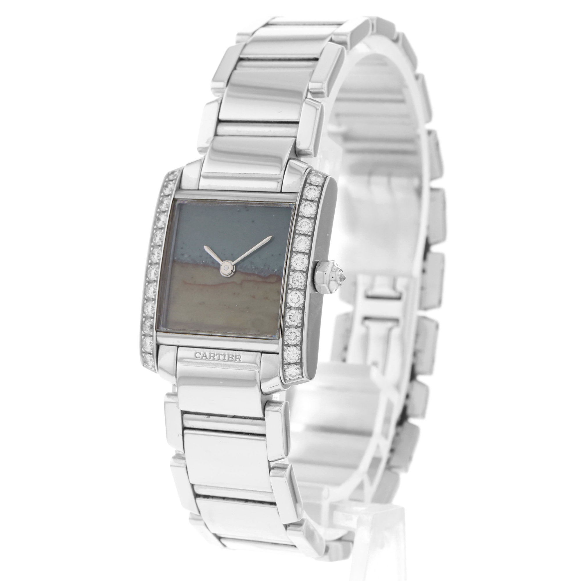 Cartier Tank Francaise WE1036S3 2517 2517 Agate Limited Edition 50 pcs 18K White Gold thumbnail 2