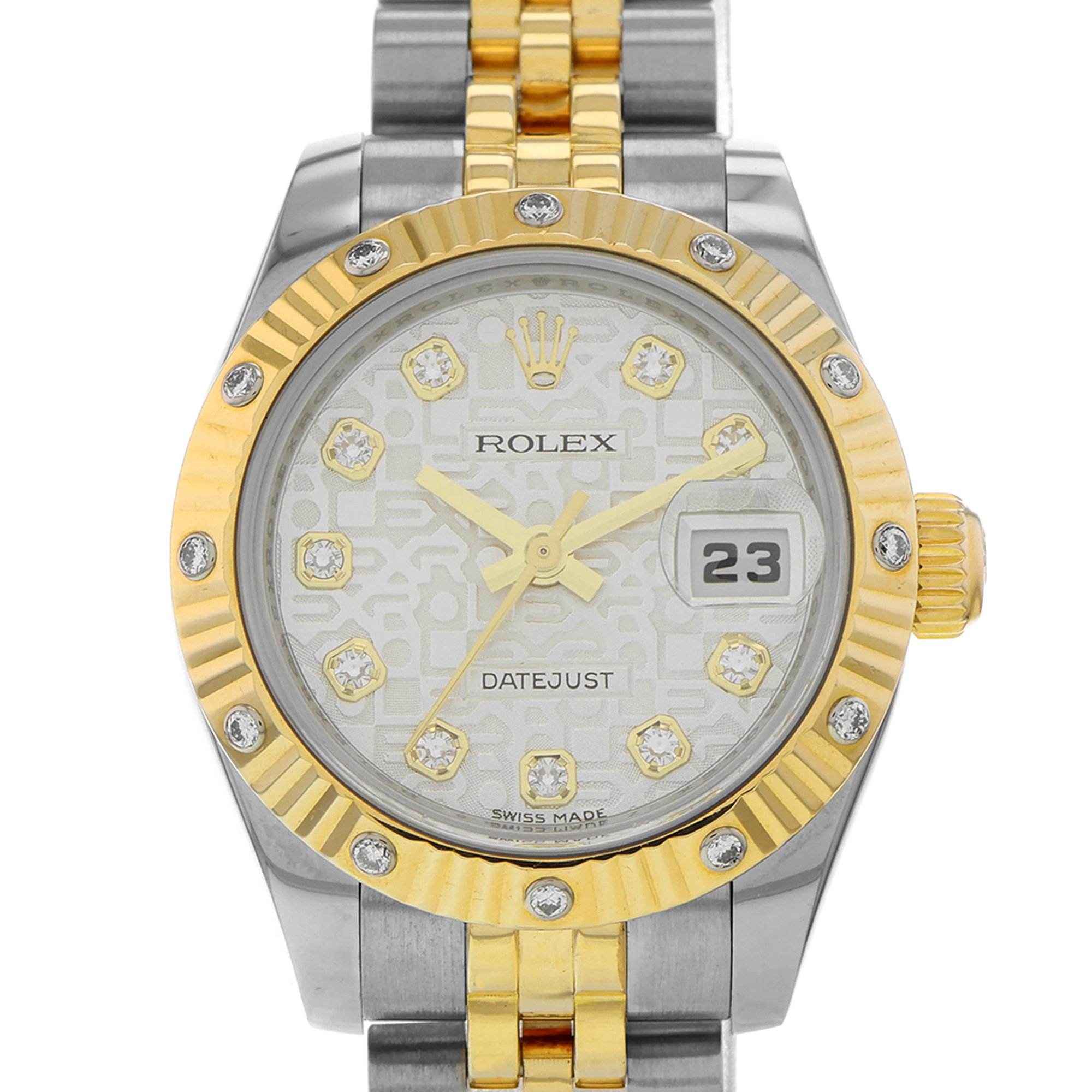 Rolex Datejust 26mm 179313 Factory Diamond anniversary 18K Yellow Gold Ladies thumbnail 1